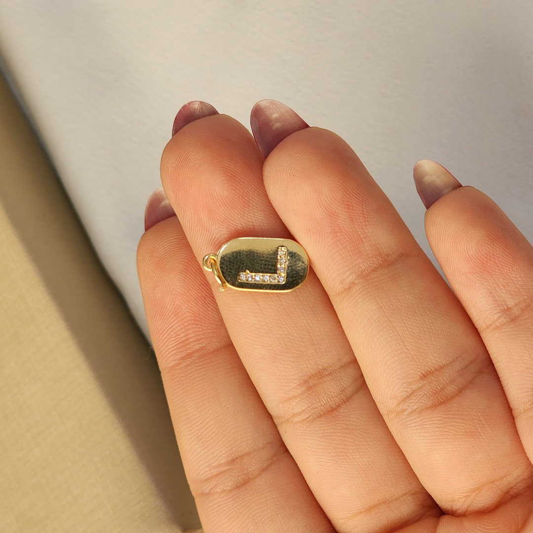 Pingente Plaquinha Letra L