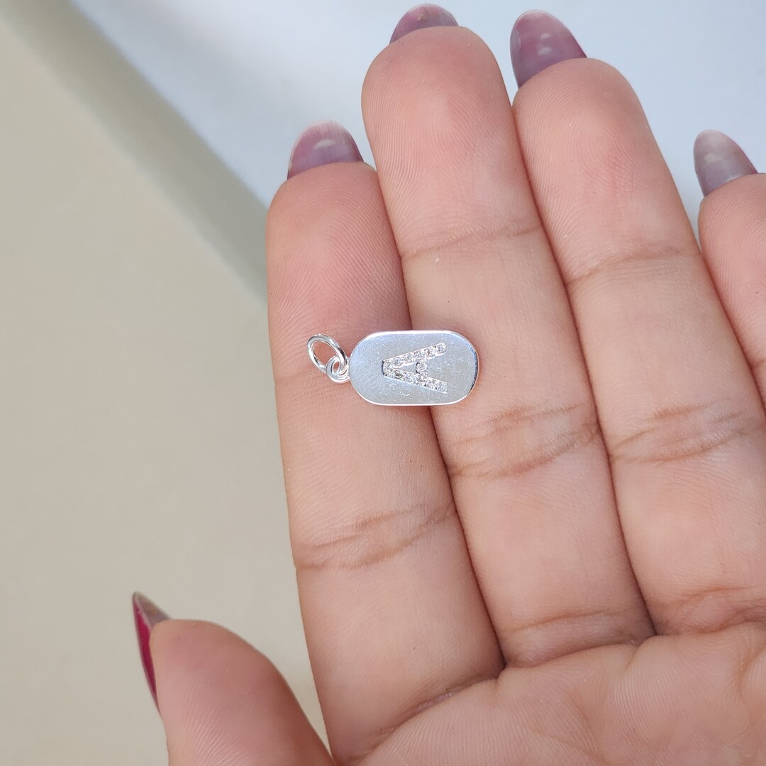 Pingente Plaquinha Letra A