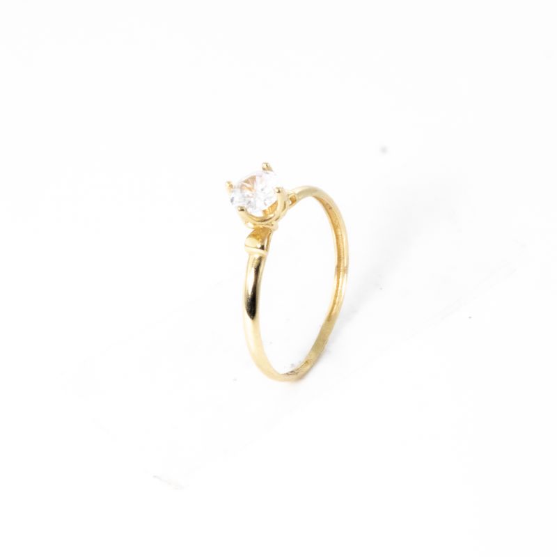 ANEL SOLITÁRIO 4 GARRAS OURO 18K