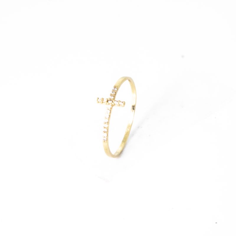 ANEL CRUZ CRAVEJADA COM 16 ZIRCÔNIAS