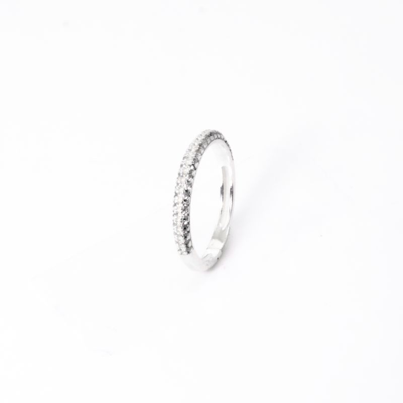 ANEL APARADOR ABAULADO CRAVEJADO PRATA 925