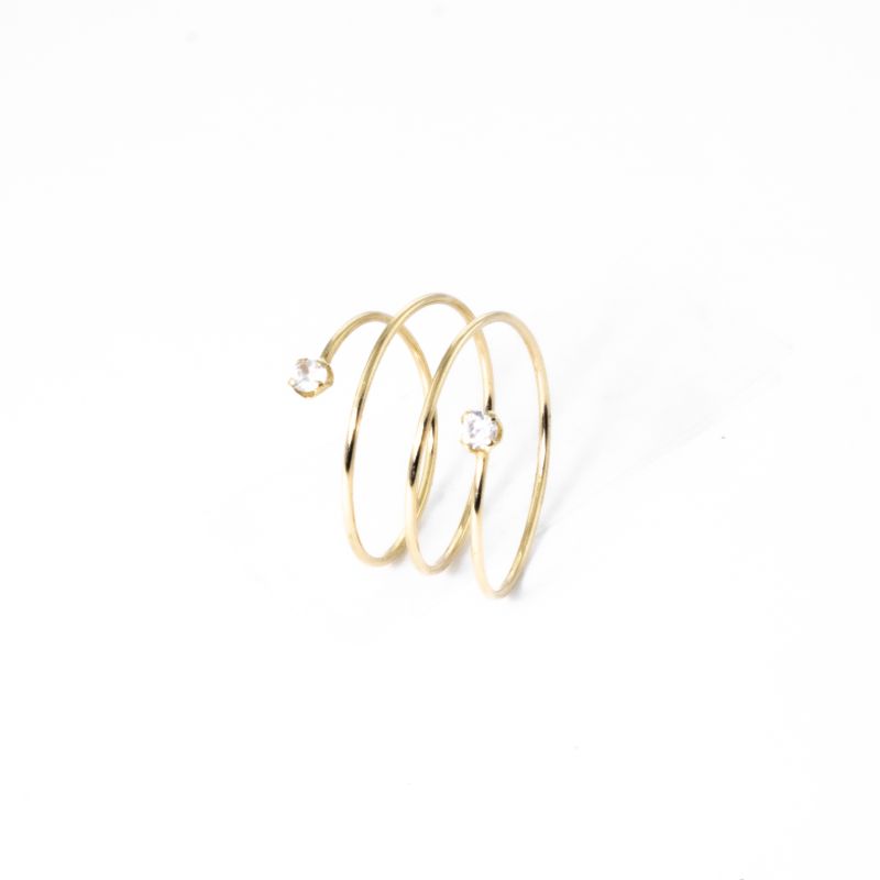 ANEL MOLA COM 2 PEDRAS DE ZIRCONIAS