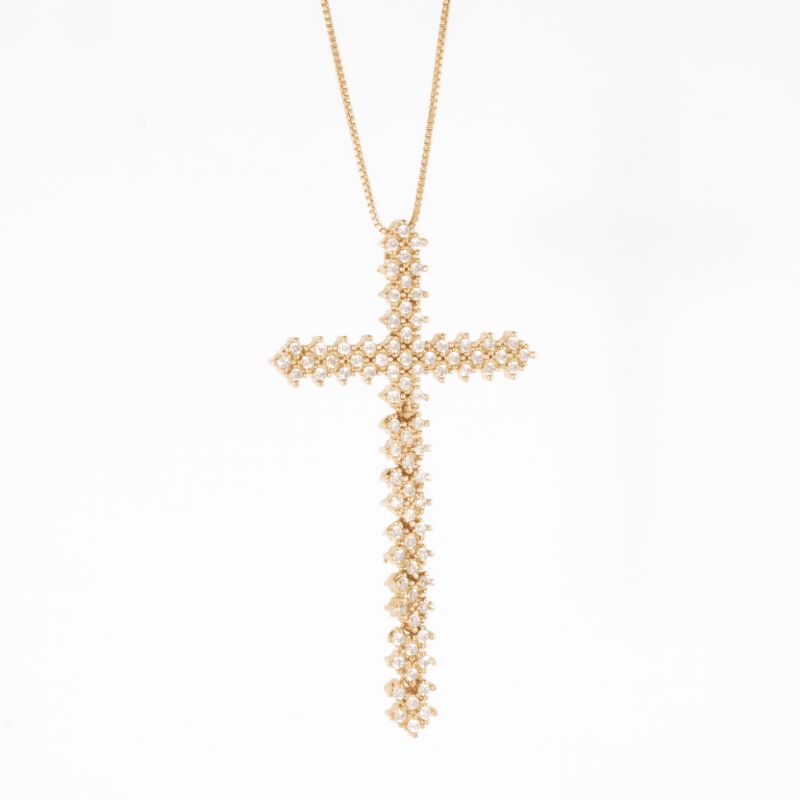 COLAR CRUZ CRAVEJADA