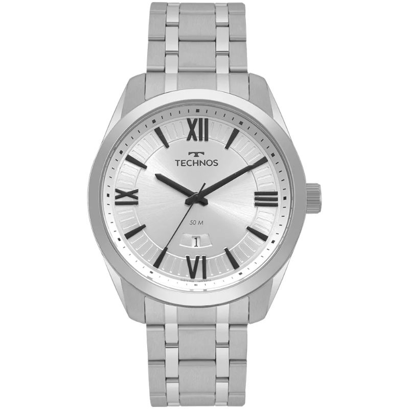 Relógio Technos Masculino Steel Prata