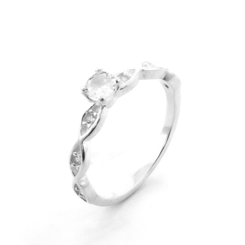 SOLITÁRIO PRATA 925 - TRANÇADO ZIRCÔNIAS