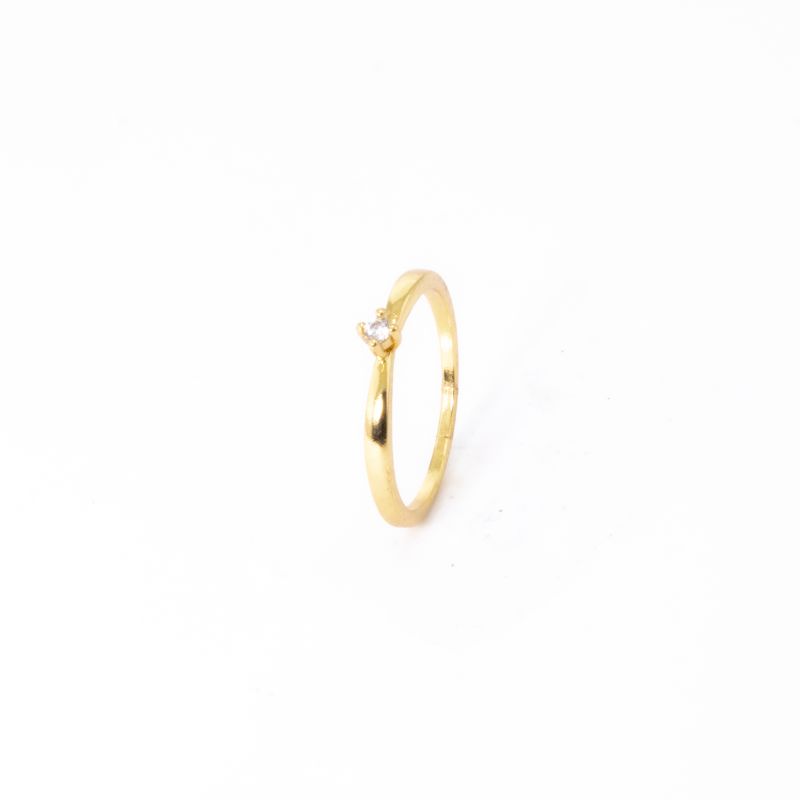 ANEL SOLITÁRIO 0;75MM 4 GARRAS FINO