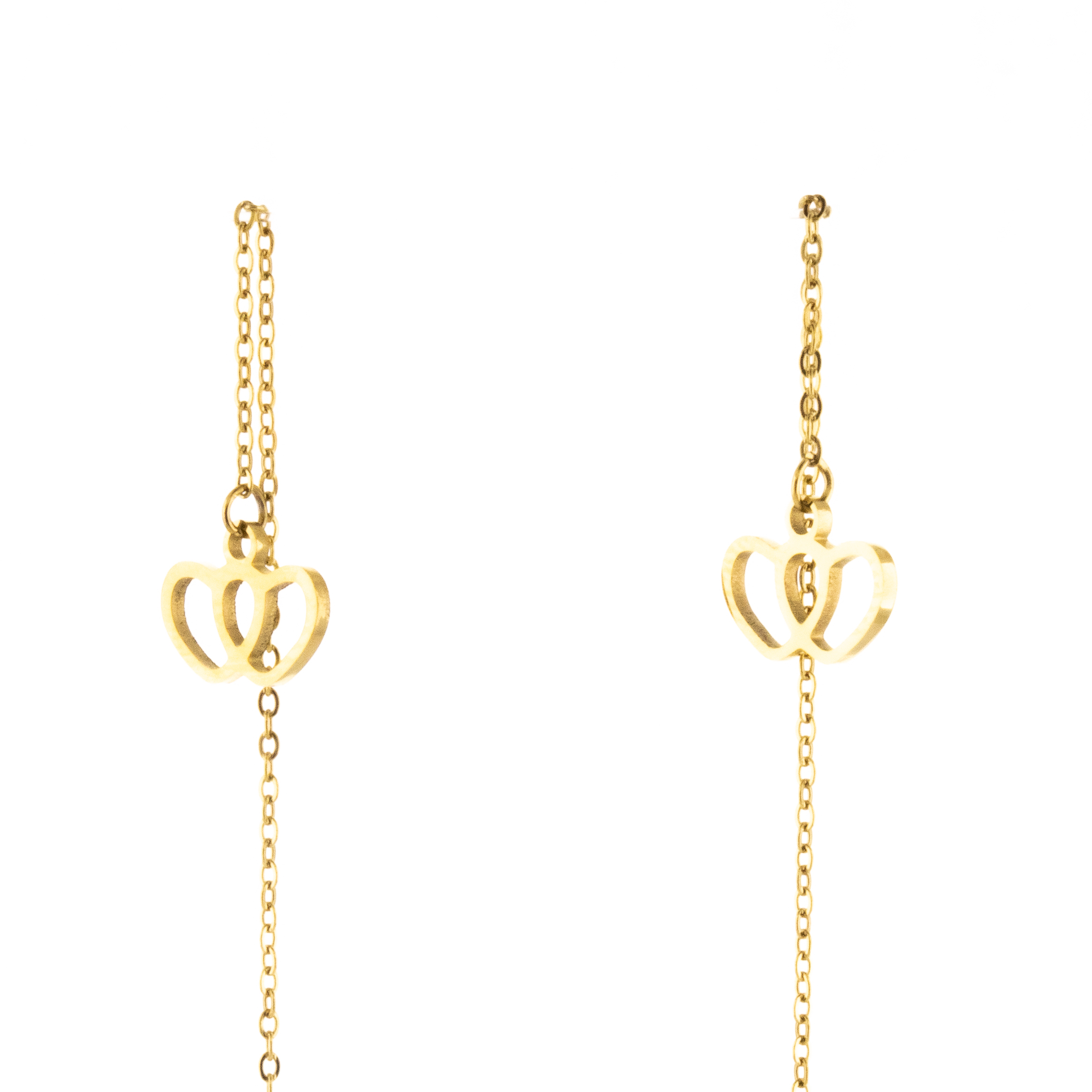 BRINCO ANZOL CORAÇÃO VAZADO SEMIJOIA