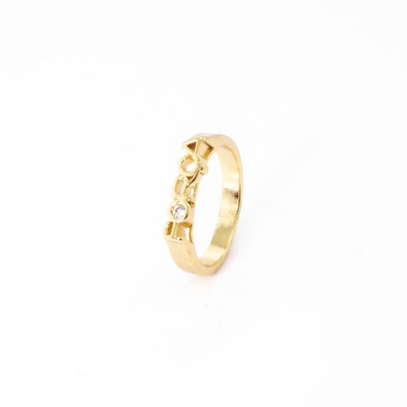 ANEL FORÇA B OURO AMARELO