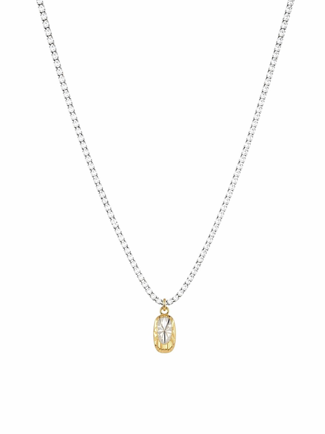 COLAR RIVIERA PINGENTE LETRA SEMI PRATA