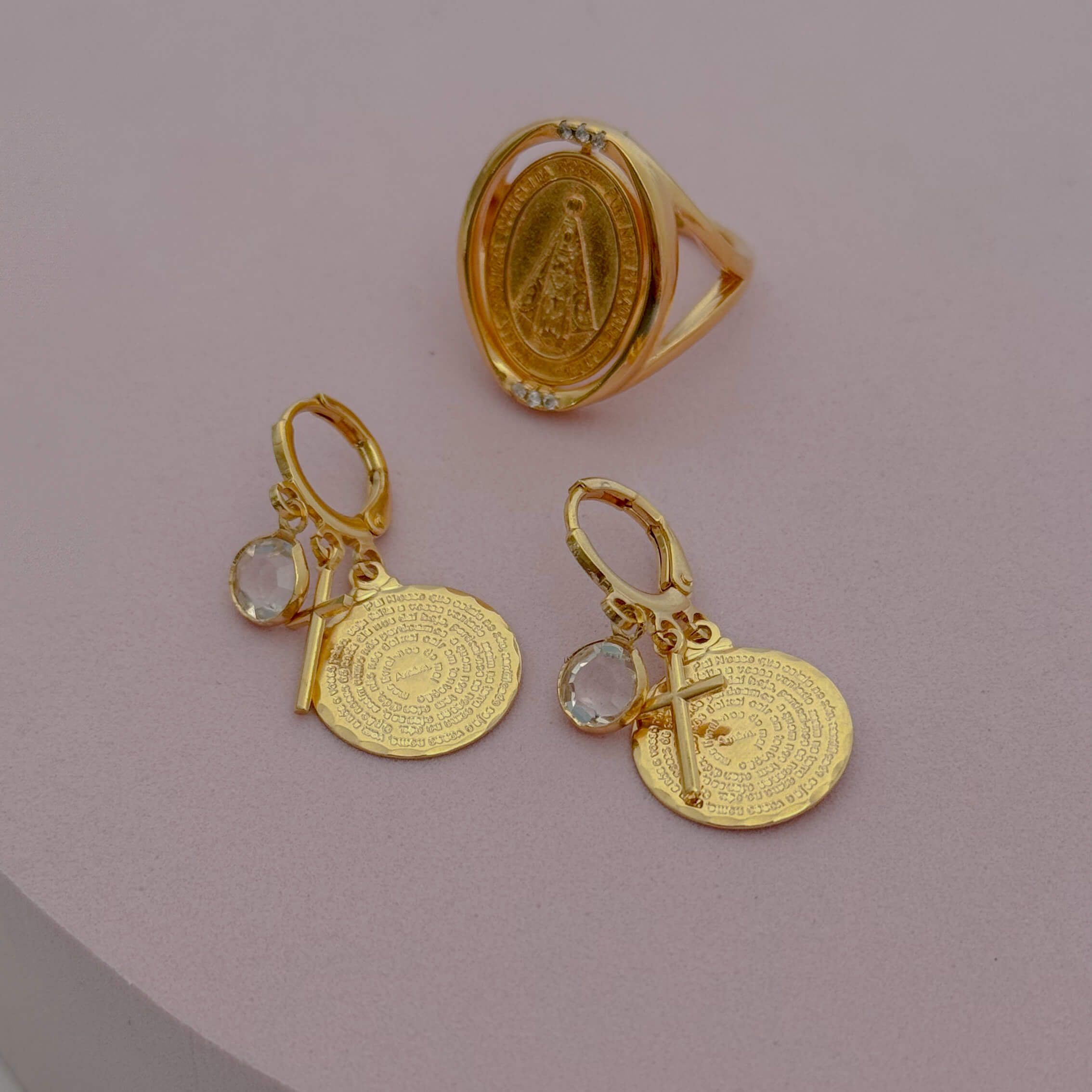 Brinco Argolinha Pai Nosso Ouro