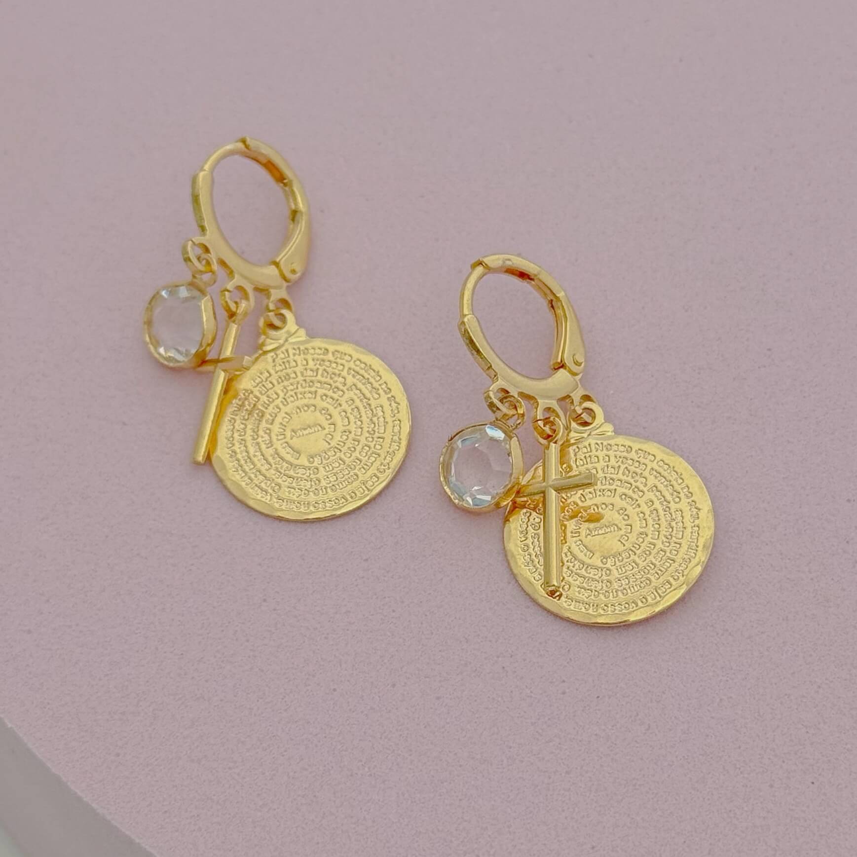 Brinco Argolinha Pai Nosso Ouro