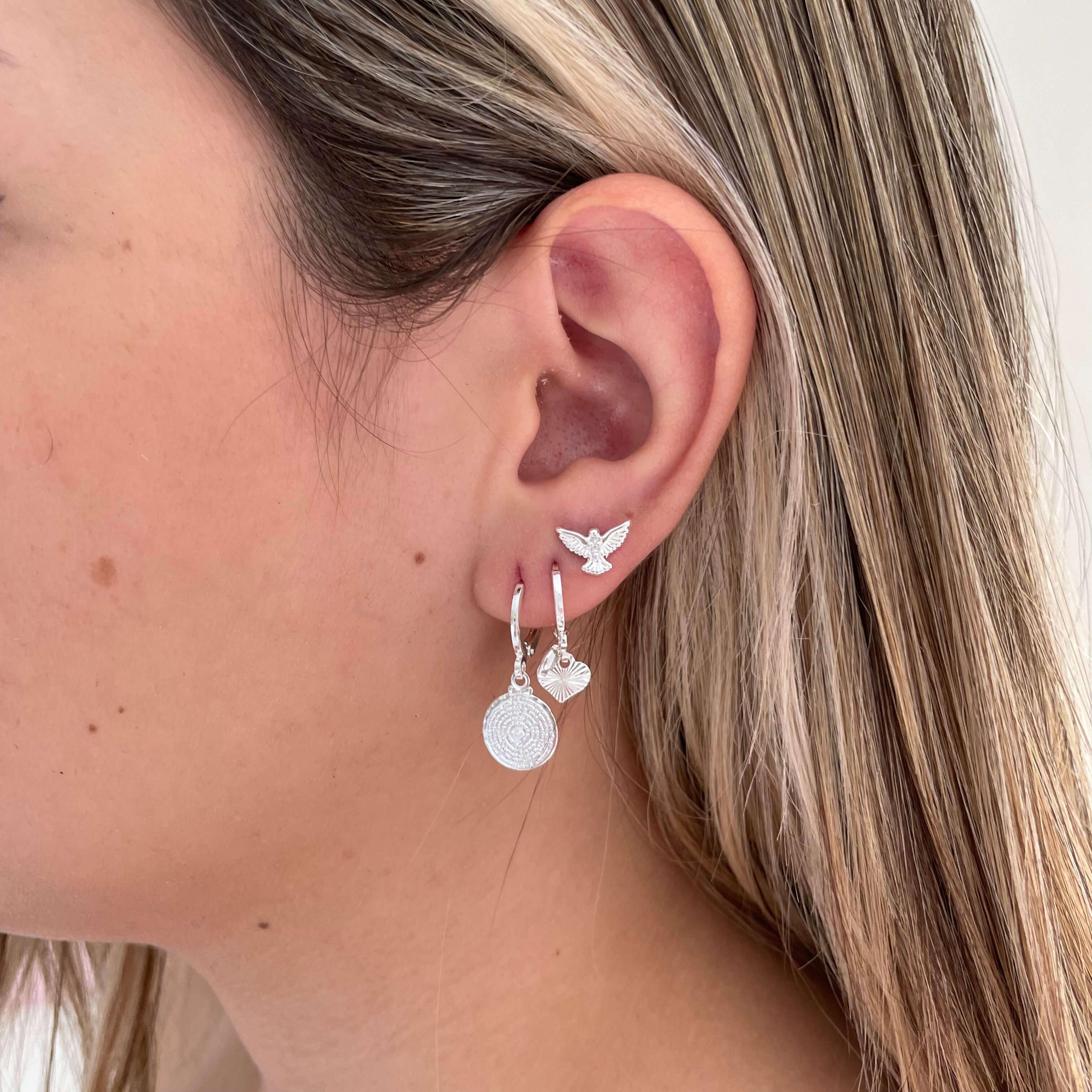 Brinco Medalhinha Pai Nosso Prata