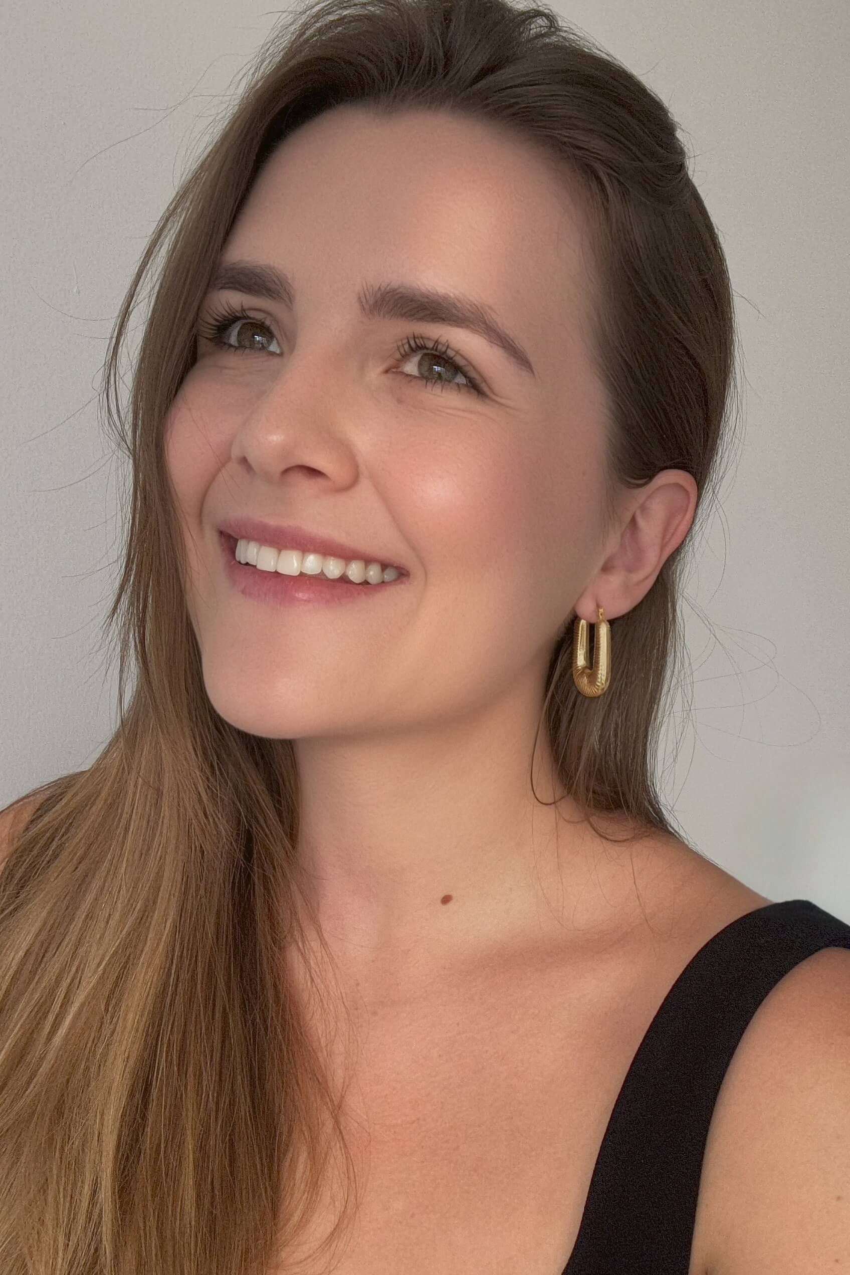 Brinco Argola Prisma Ouro