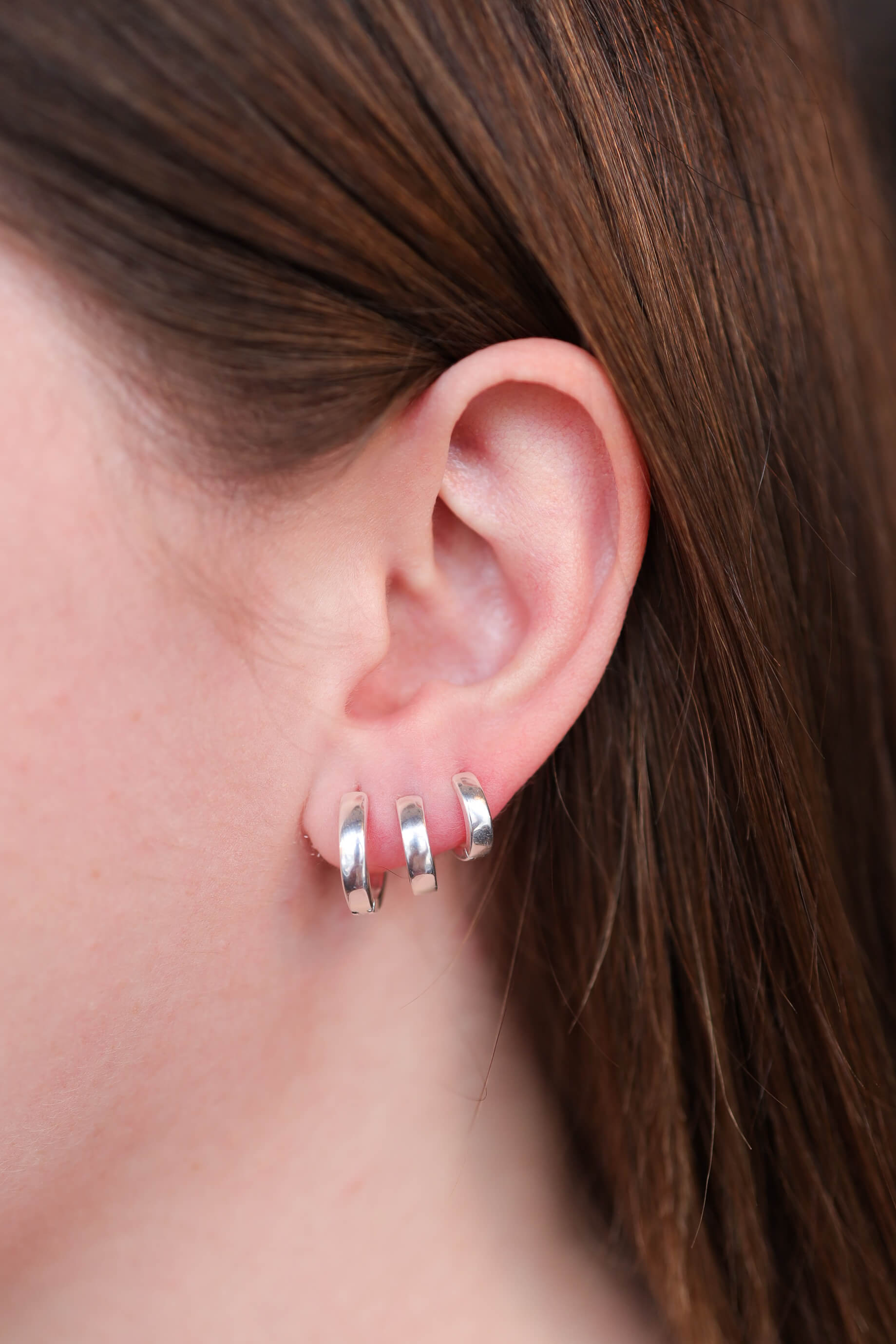 Trio Argolas Lisas Dia a Dia Prata