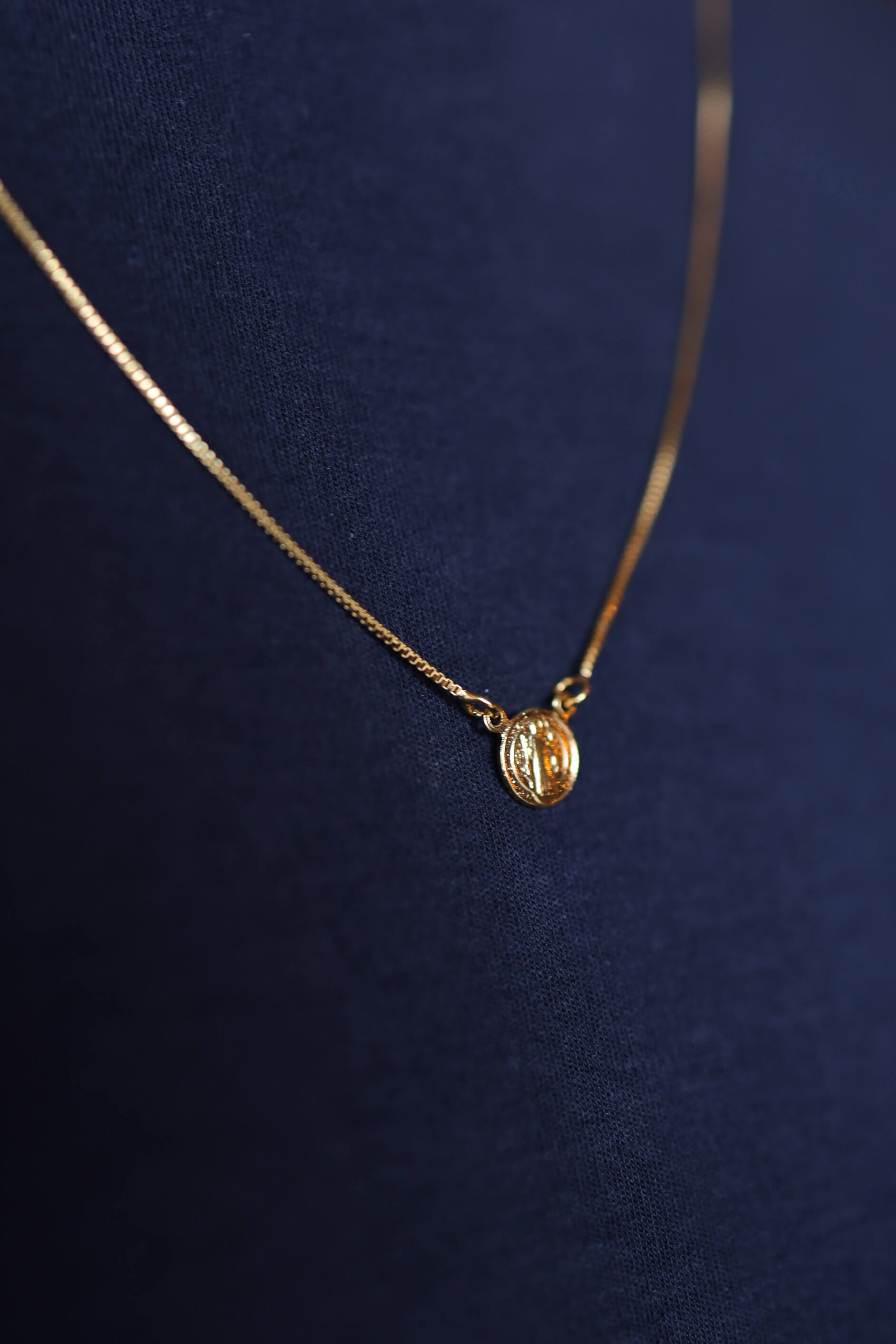 Colar Escapulário São Bento Masculino Ouro