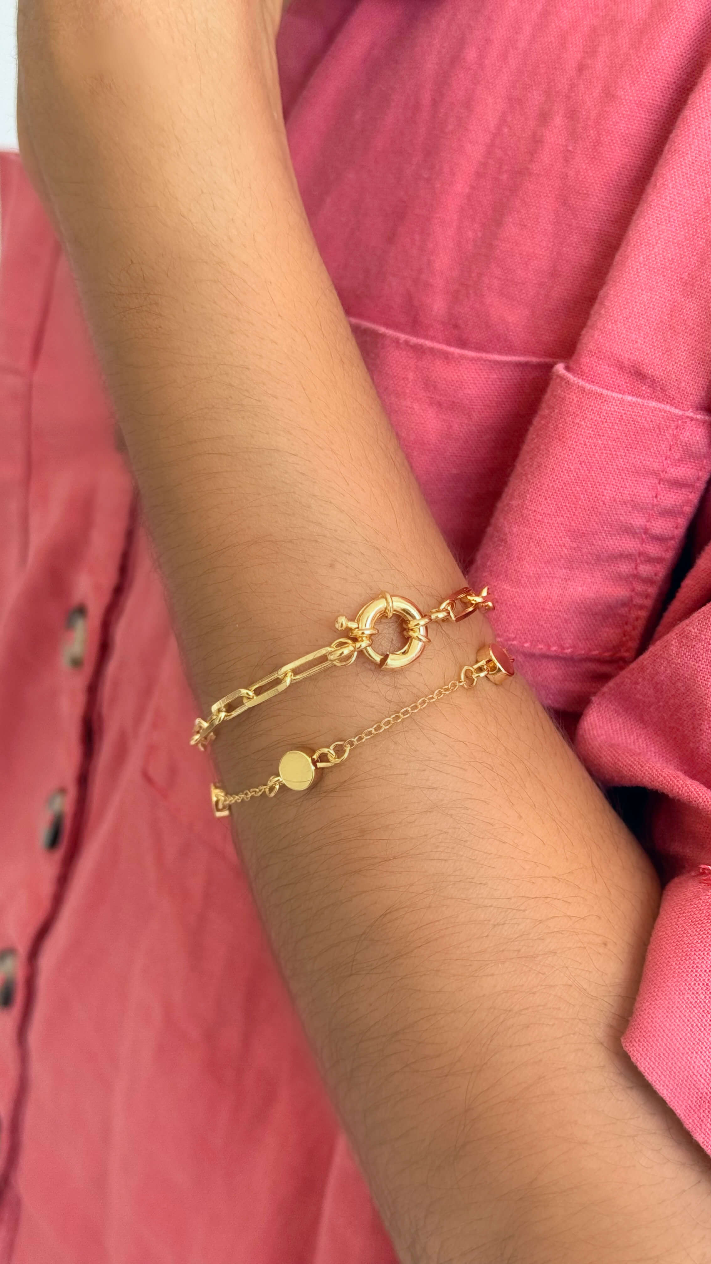 Pulseira Elos Clássicos Fecho Boia Ouro