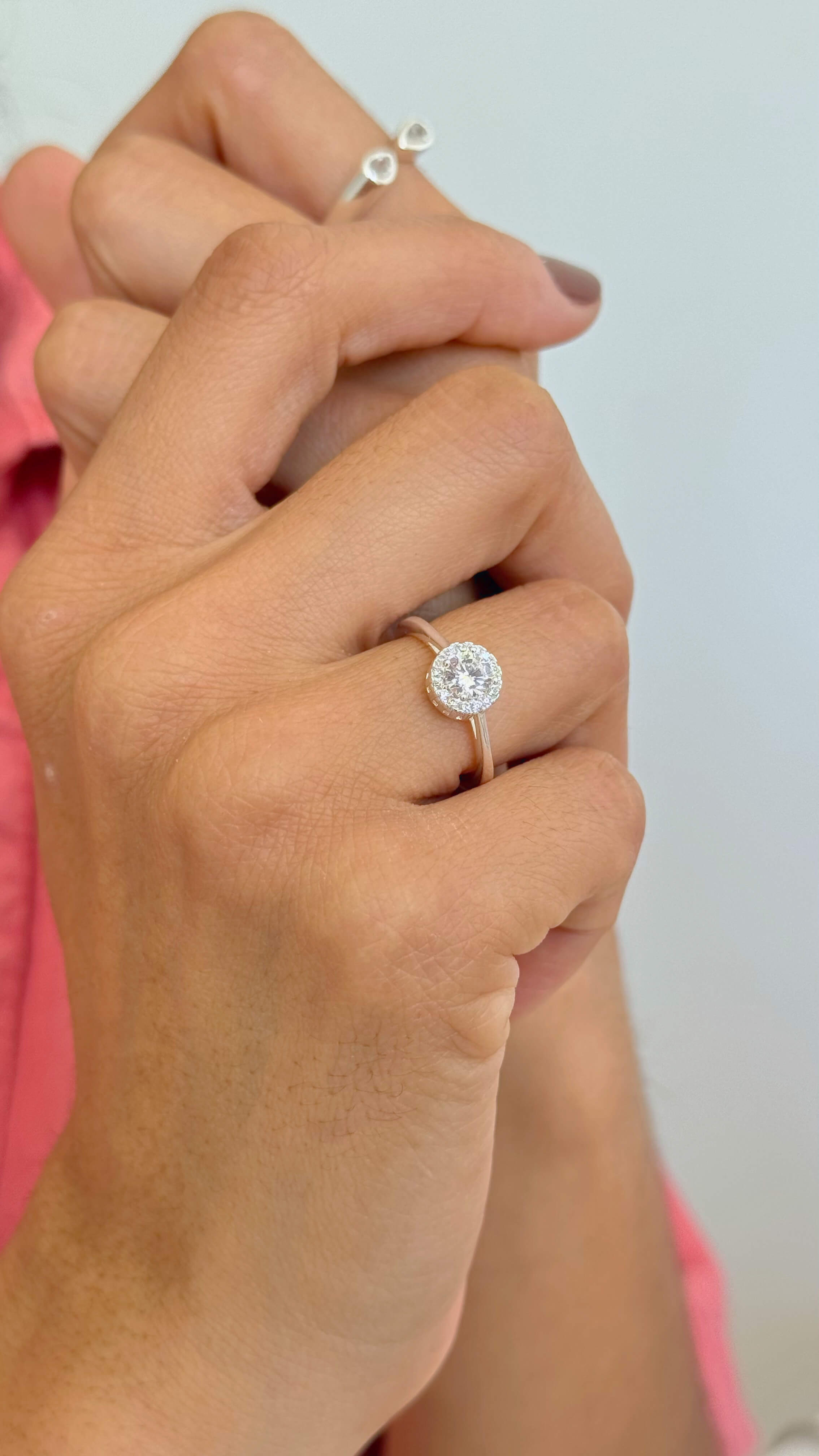 Anel Clássico Solitário Cravejado Prata - TAM 23