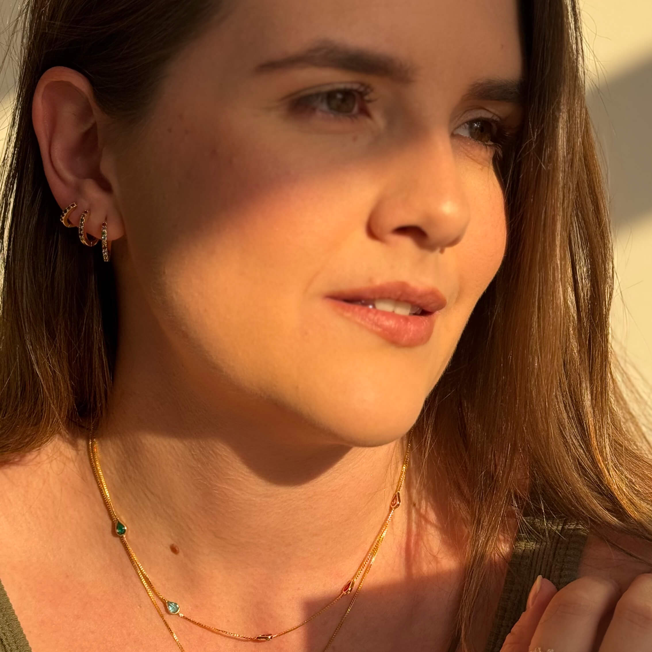 Brinco Argola P Colorida Ouro