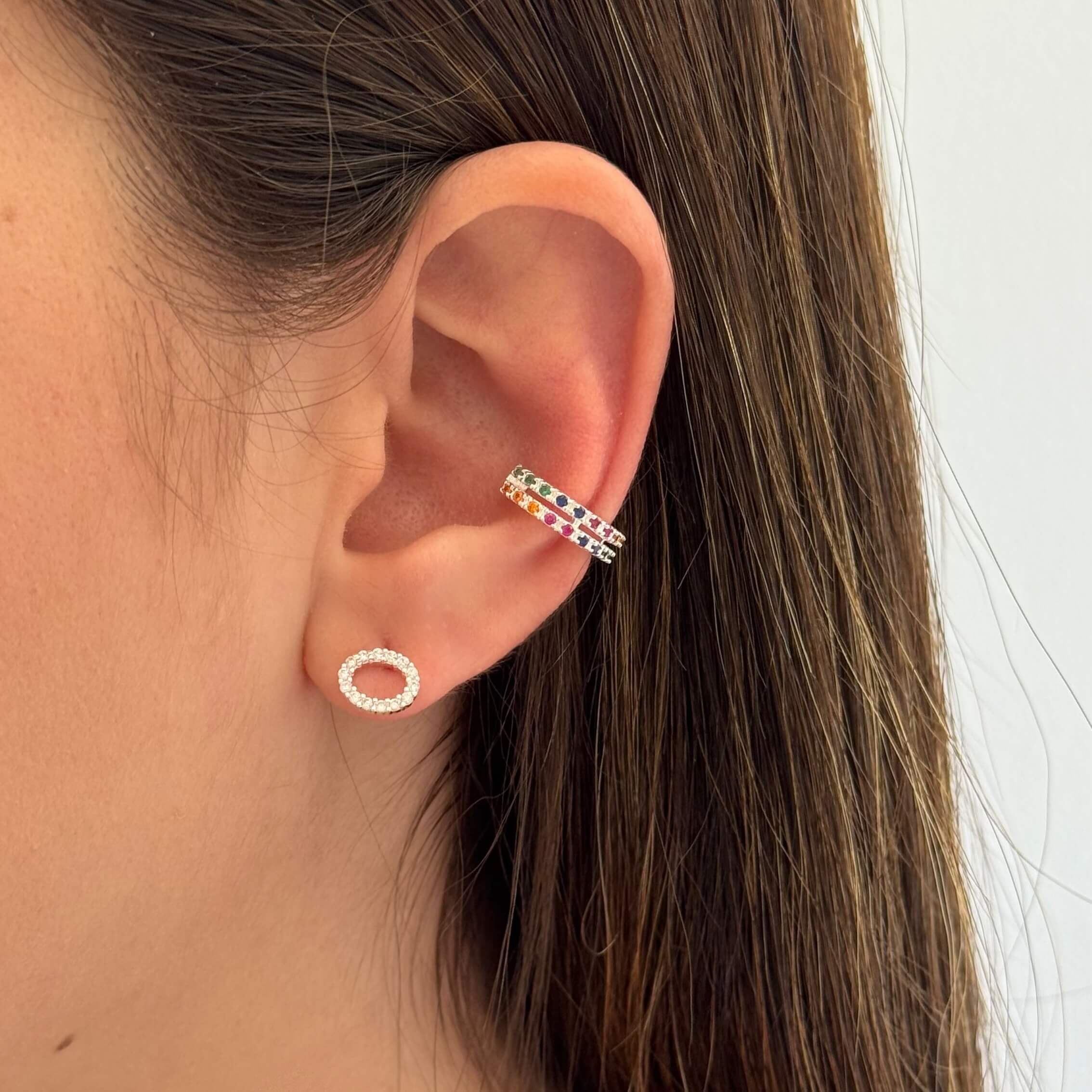 Piercing Fake Duplo Colors Prata