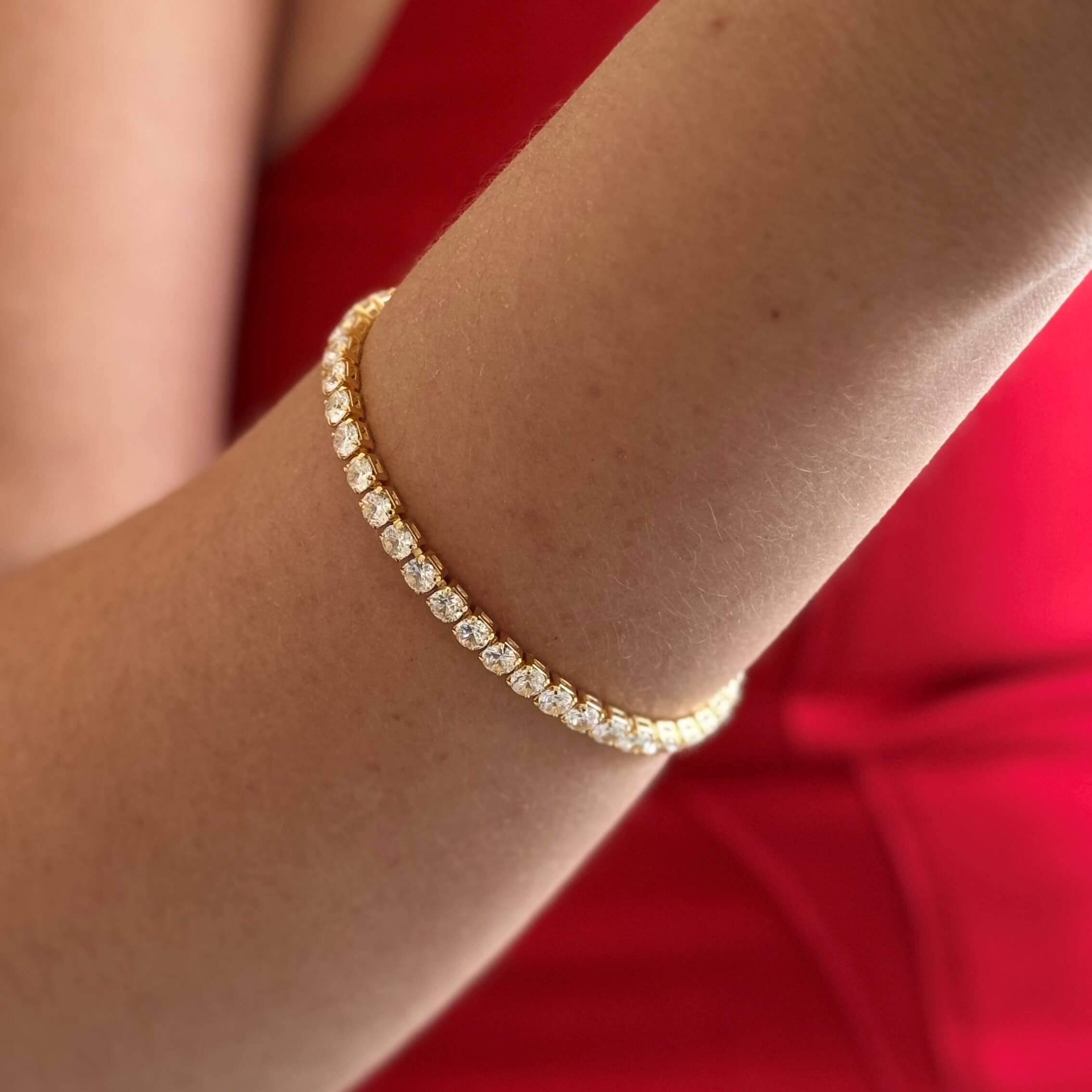 Pulseira Riviera Fecho Relógio Ouro