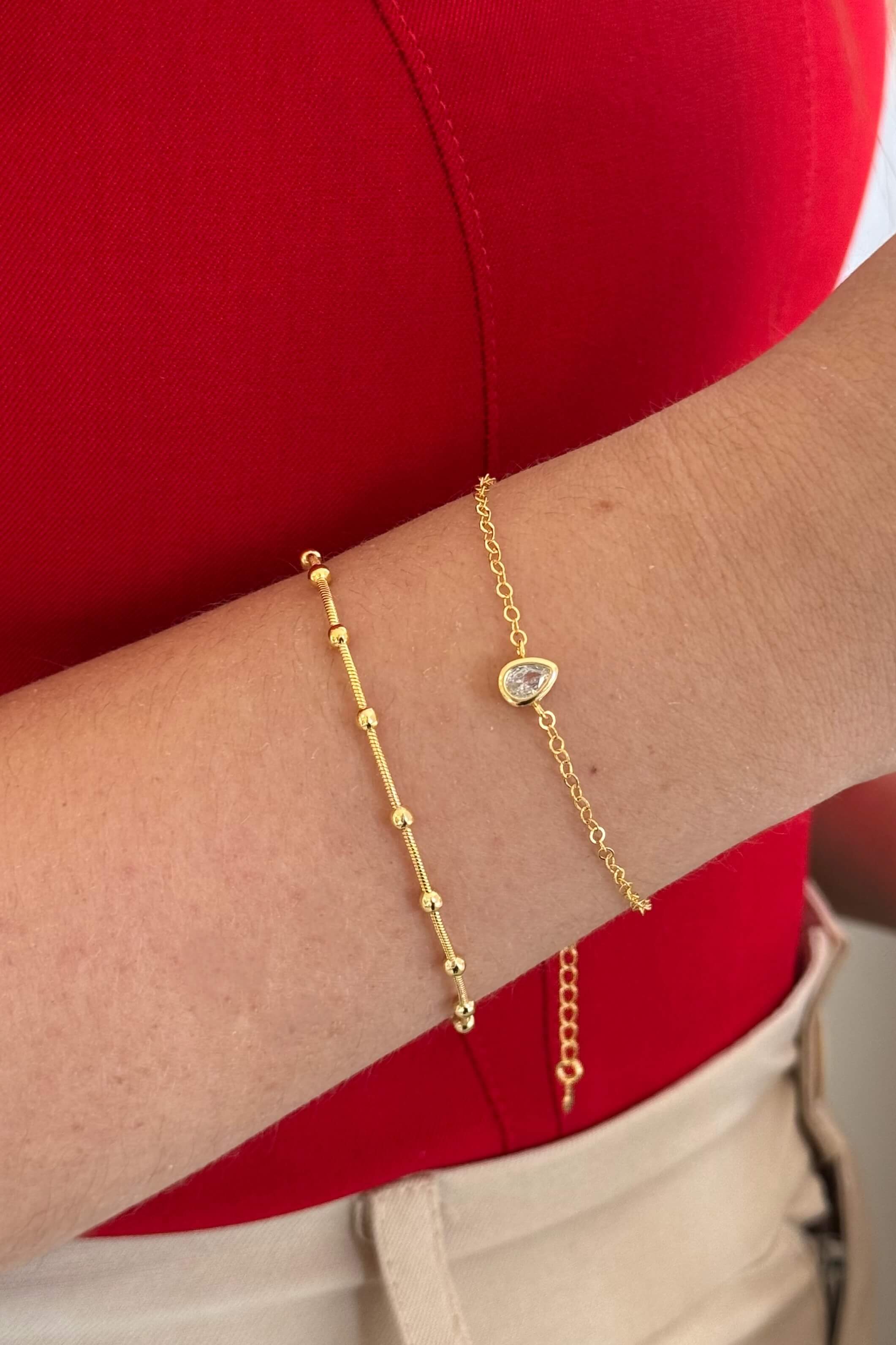 Pulseira Mini Esferas Ouro