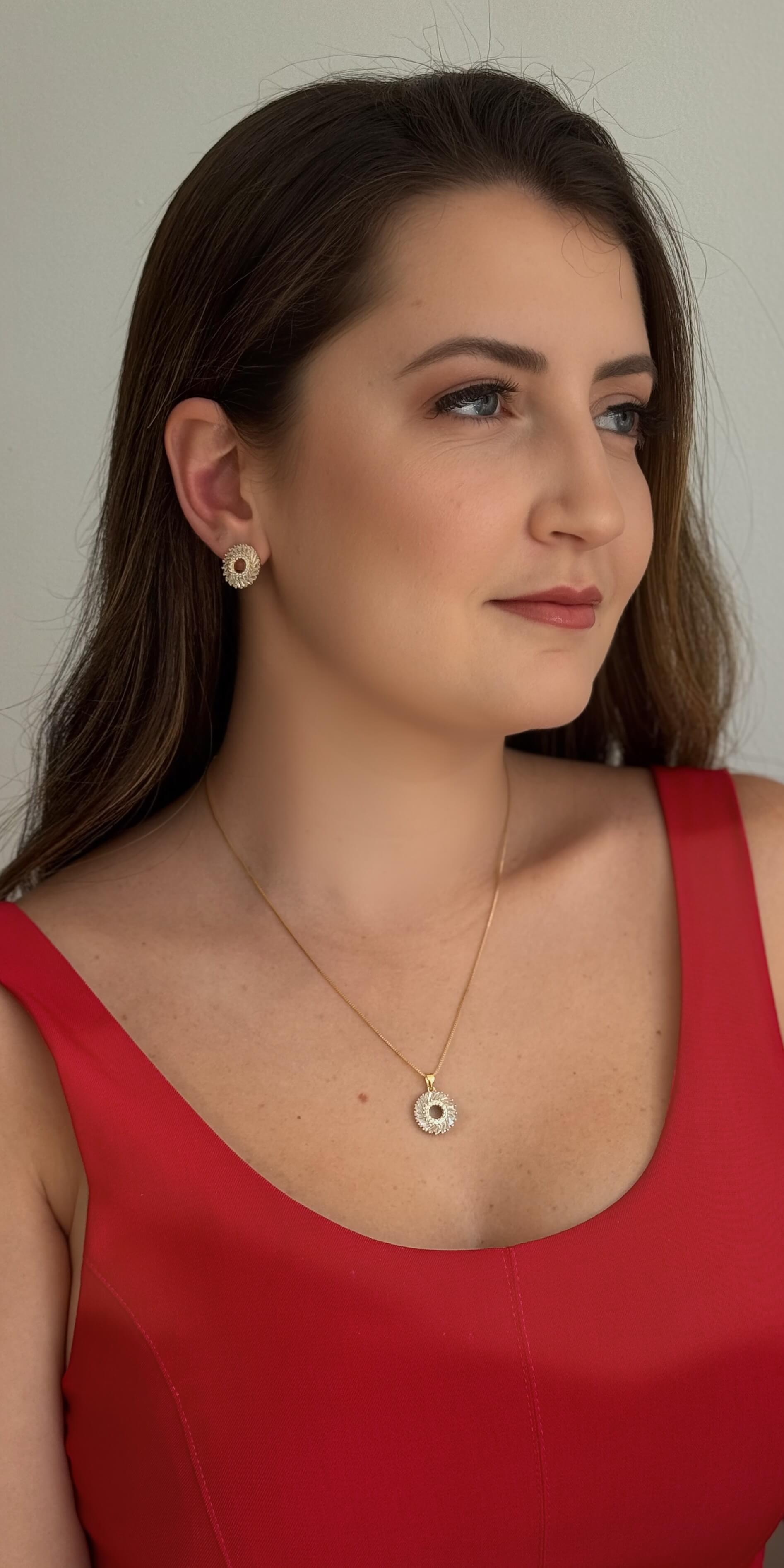 Colar Círculo Radiante Ouro