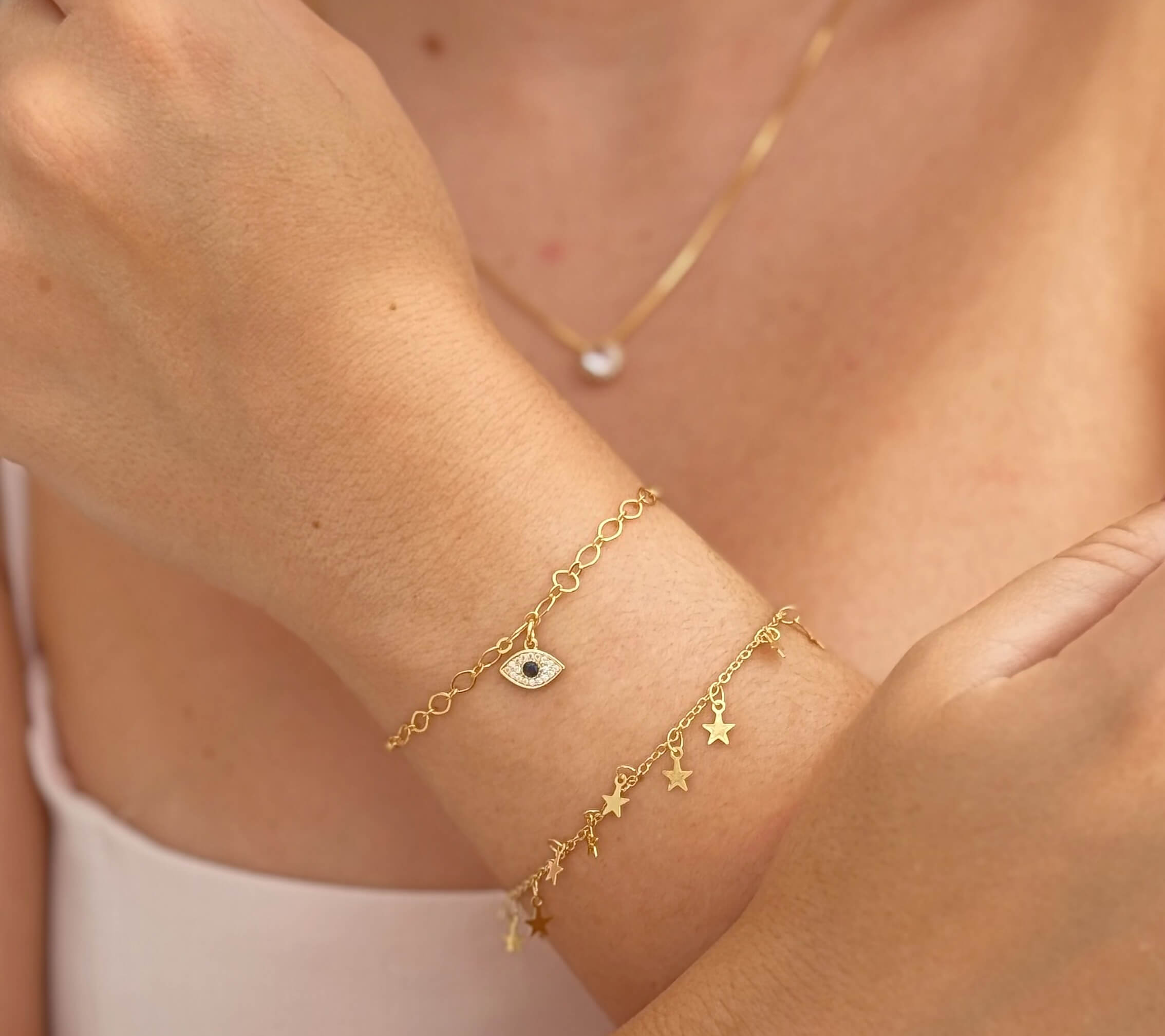 Pulseira Multi Estrelas Ouro