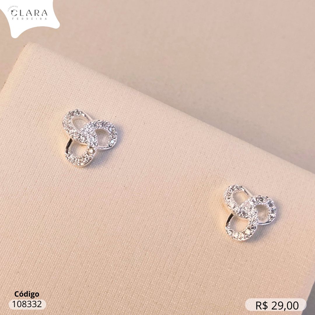 BRINCO LAÇO 3 VOLTAS MICROZIRCONIAS - 9MM - Banho de Prata