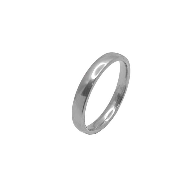 ANEL ALIANÇA AÇO INOX ANATÔMICA ABAULADA 4,5MM - Número 16/17