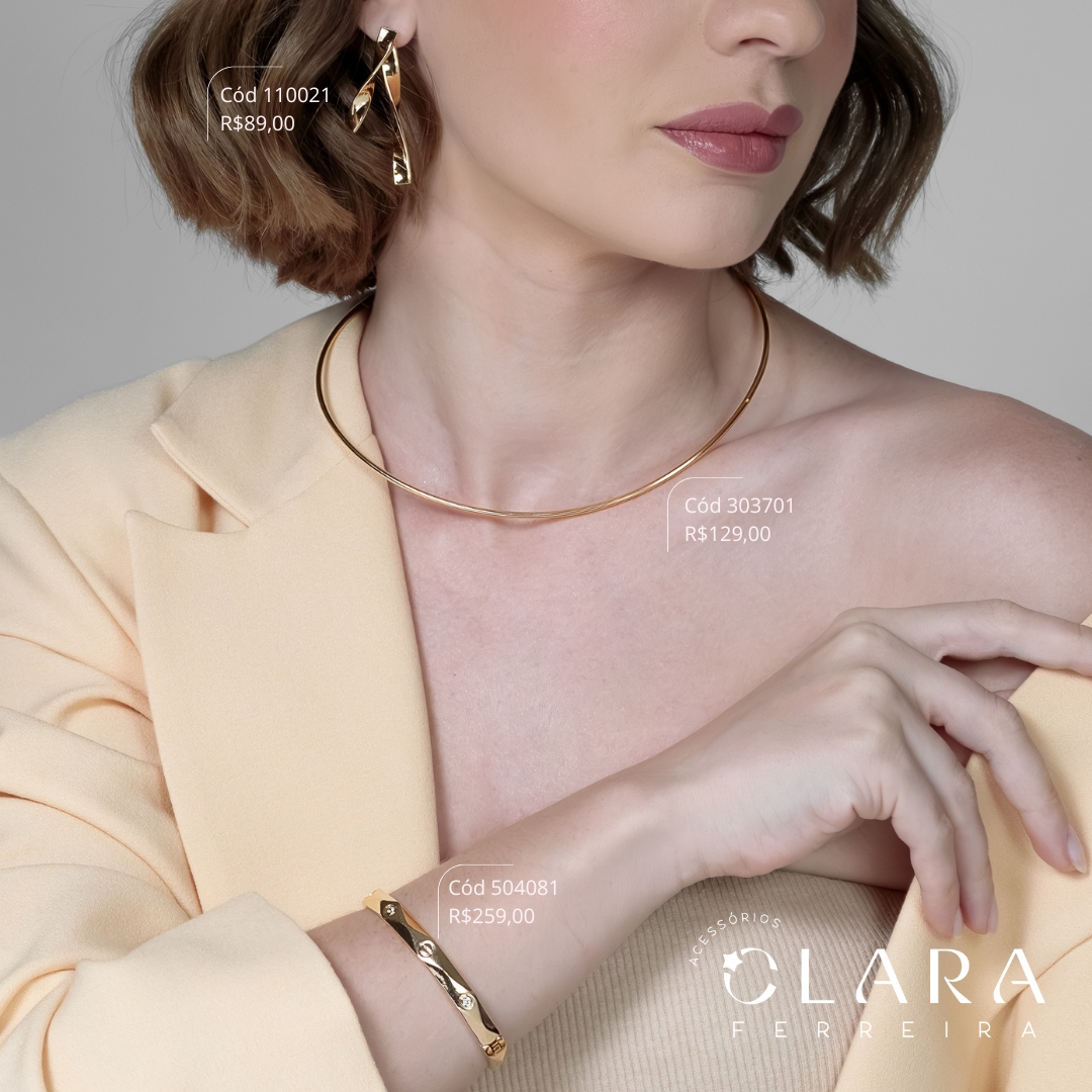 PULSEIRA BRACELETE RIGIDO LOVE PREGO INSPIRAÇÃO CARTIER - Dourado