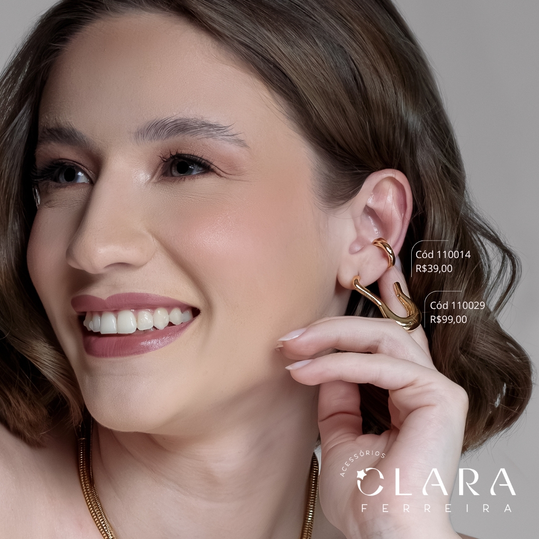 BRINCO PIERCING FAKE GOTA LISO - 5MM - Dourado