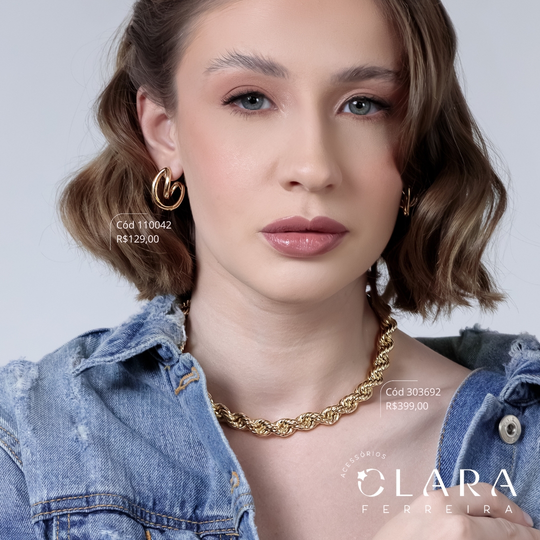 COLAR CHOKER MAX CORDÃO BAIANO  - 10MM - 40CM - Dourado