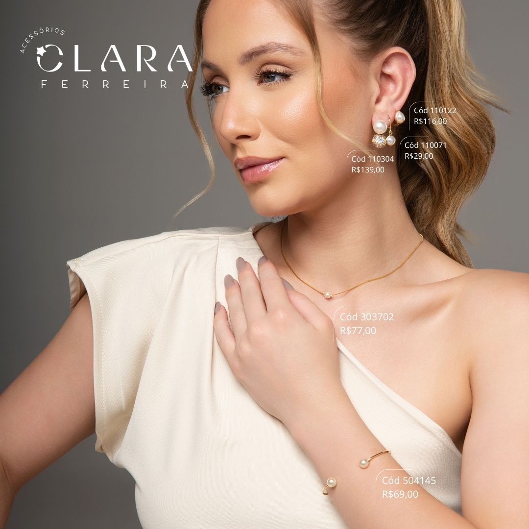 COLAR VENEZIANA C/ PEROLA 6MM FIXA - 45CM - Dourado