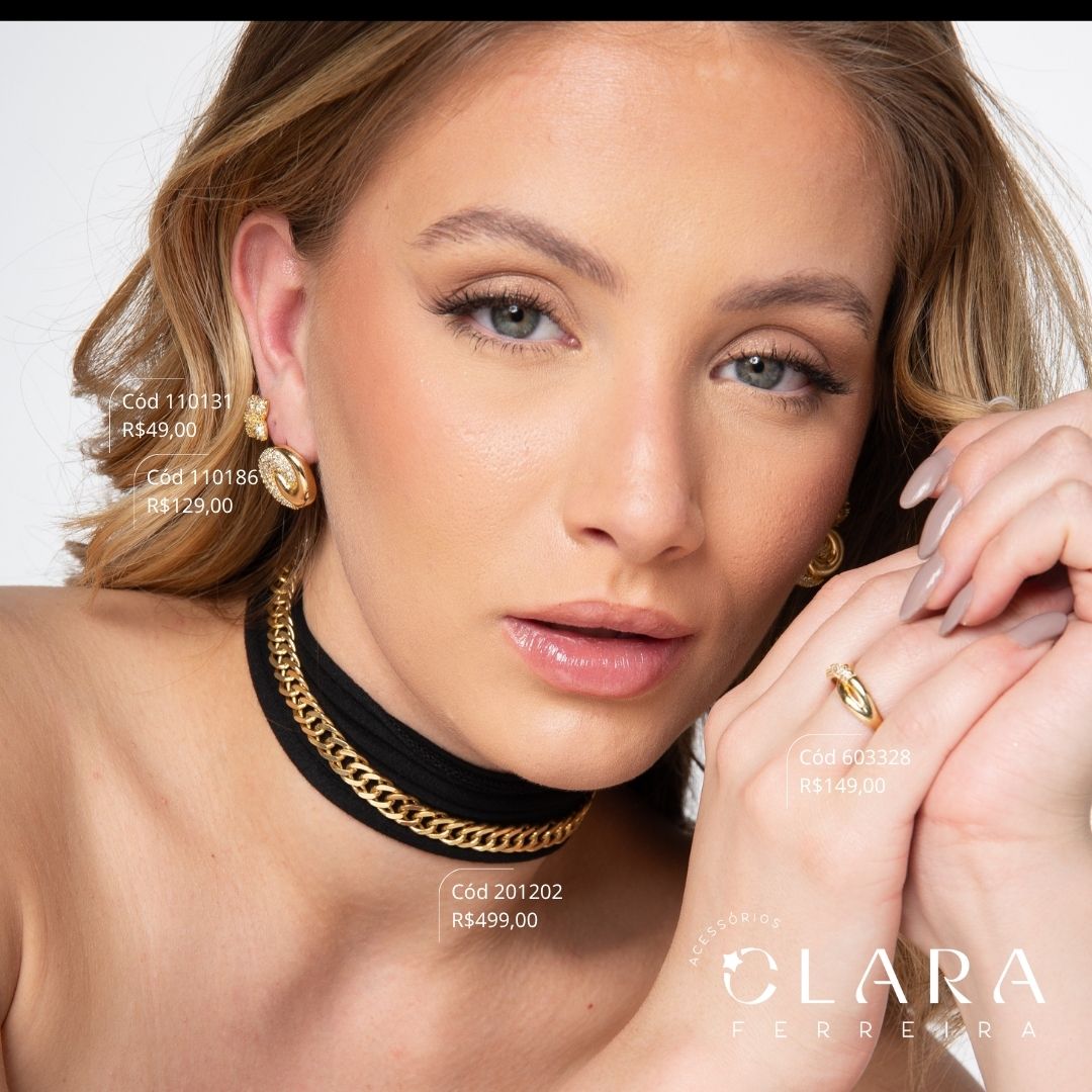 BRINCO BOTÃO 2 GOTAS: 1 LISA E 1 MICROZIRCÔNIAS- INSPIRAÇÃO CHRISTIAN DIOR.  - 19MM - Dourado - LIMITADA