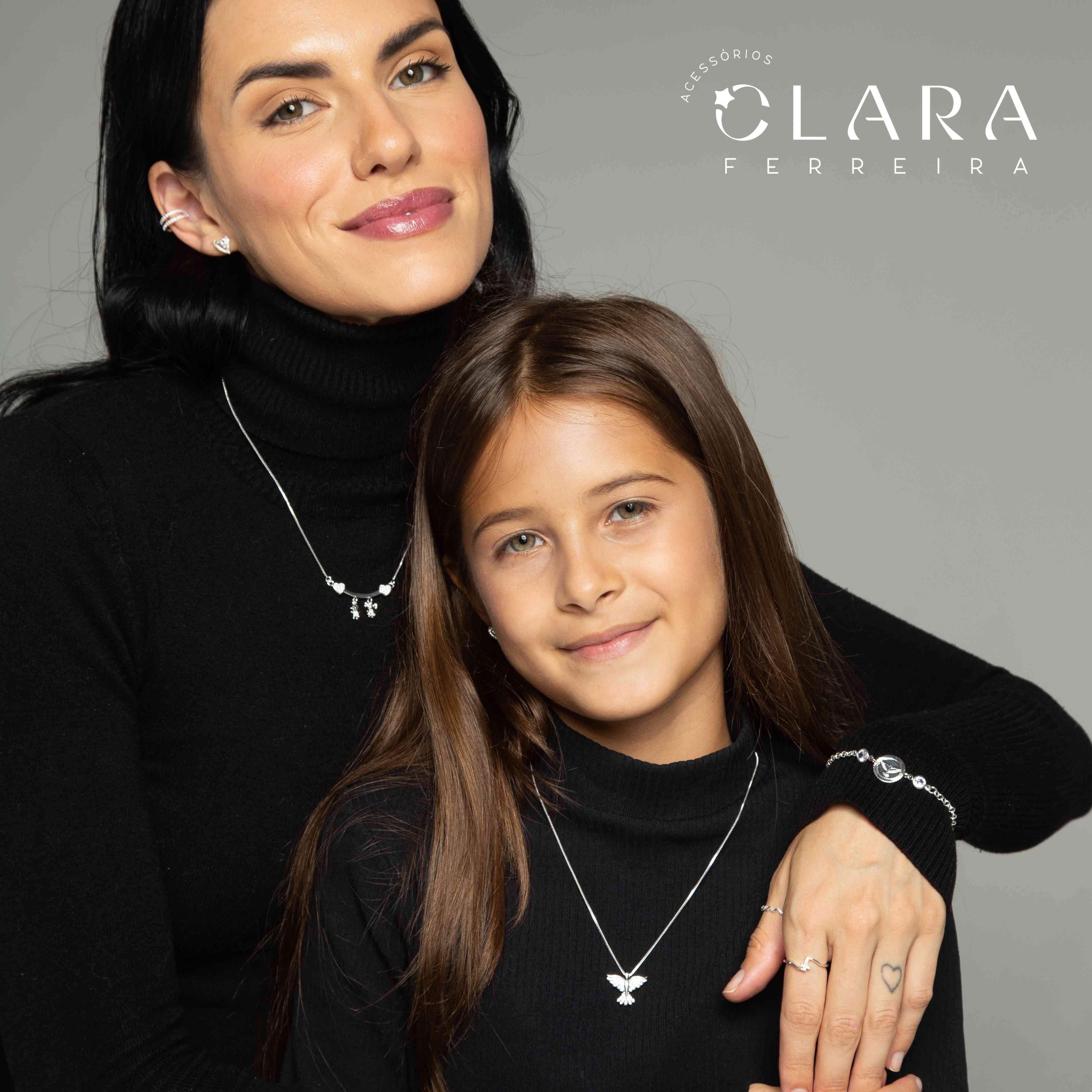 COLAR VENEZIANA C/ PINGENTE ESPIRITO SANTO MICROZIRCÔNIAS - 16MM - 45CM - Banho de Prata