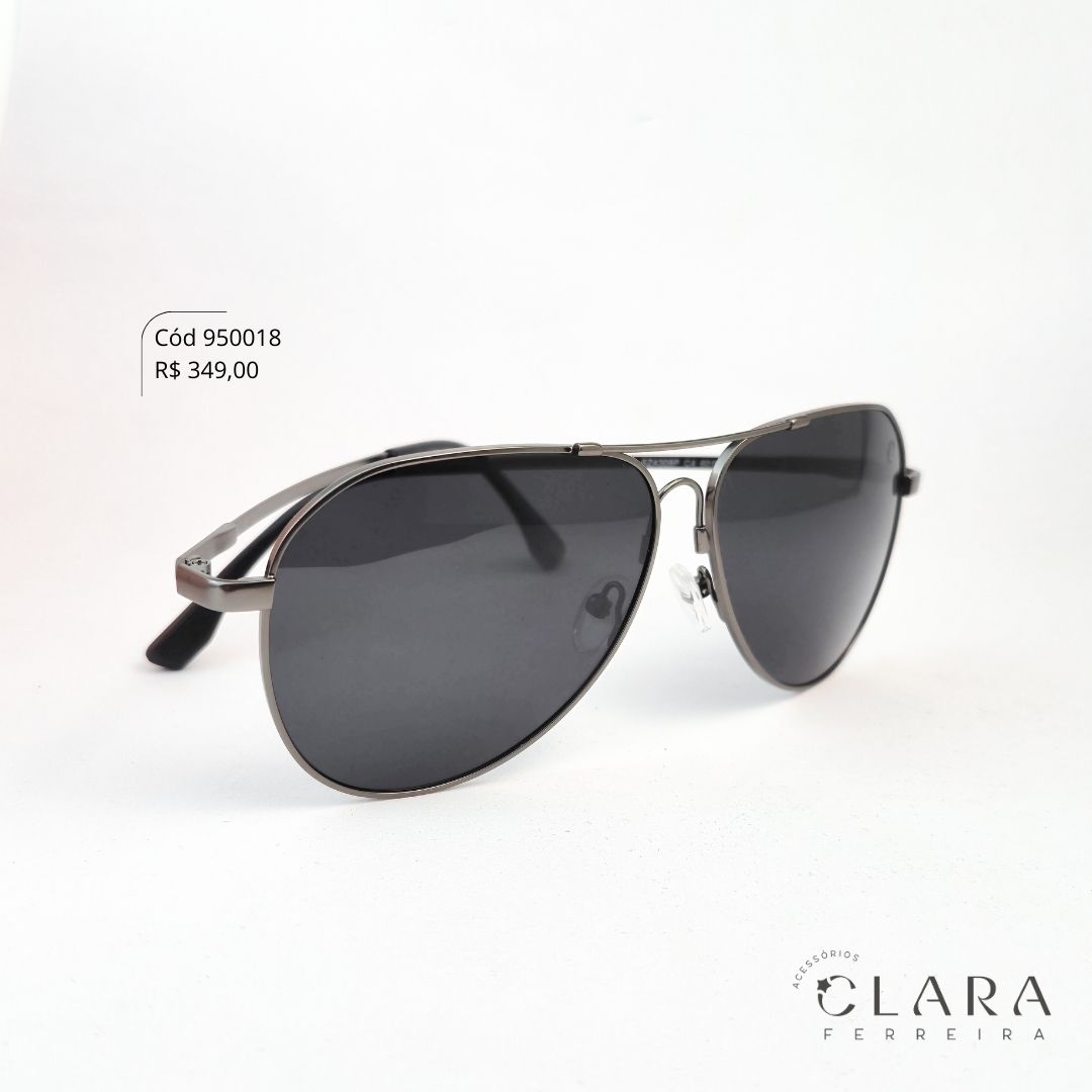 Óculos Solar MASCULINO AVIADOR ARMAÇÃO EM METAL - INSPIRAÇÃO RAY-BAN - Lente Resina Polarizada - SZ4308P-C4