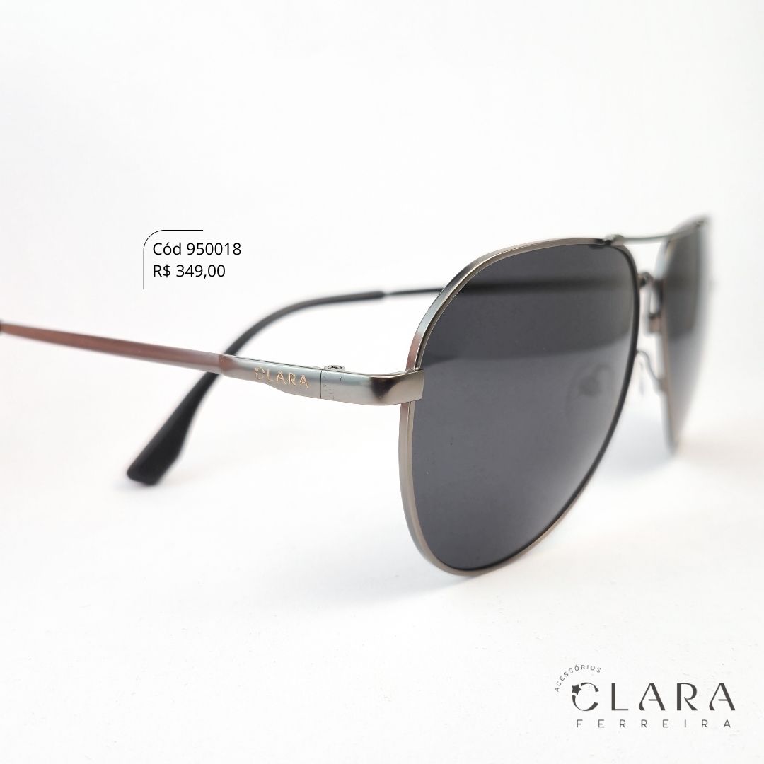 Óculos Solar MASCULINO AVIADOR ARMAÇÃO EM METAL - INSPIRAÇÃO RAY-BAN - Lente Resina Polarizada - SZ4308P-C4