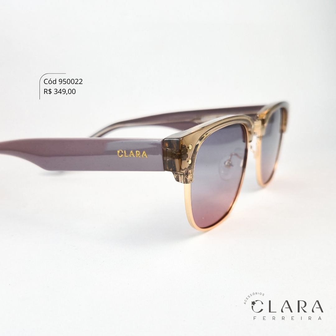 Óculos Solar BROWLINE MARROM - INSPIRAÇÃO RAY-BAN - Lente Anti-impacto Polarizada - CZ4199P-C3