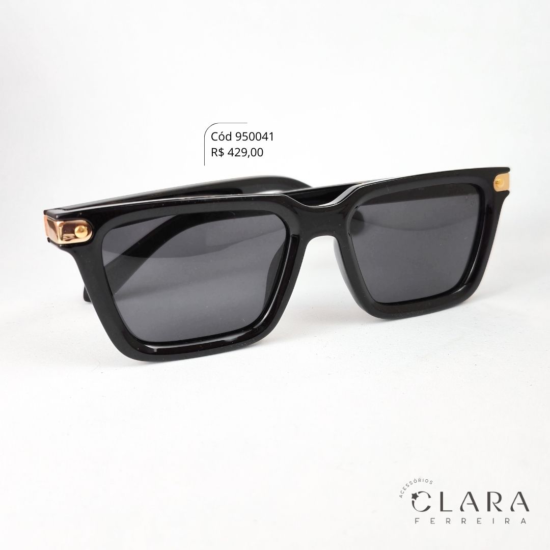 Óculos Solar QUADRADO PRETO - INSPIRAÇÃO PRADA - Lente Anti-impacto Polarizada - M6010P-C1