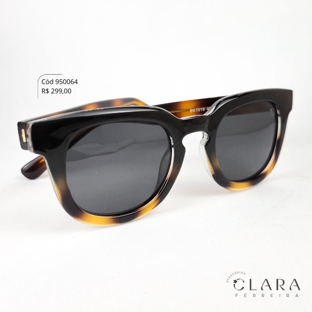Óculos Solar PRETO C/ DÉGRADÉ ONÇA - INSPIRAÇÃO RAY-BAN  - Lente Anti-impacto Polarizada - BK1019-C7