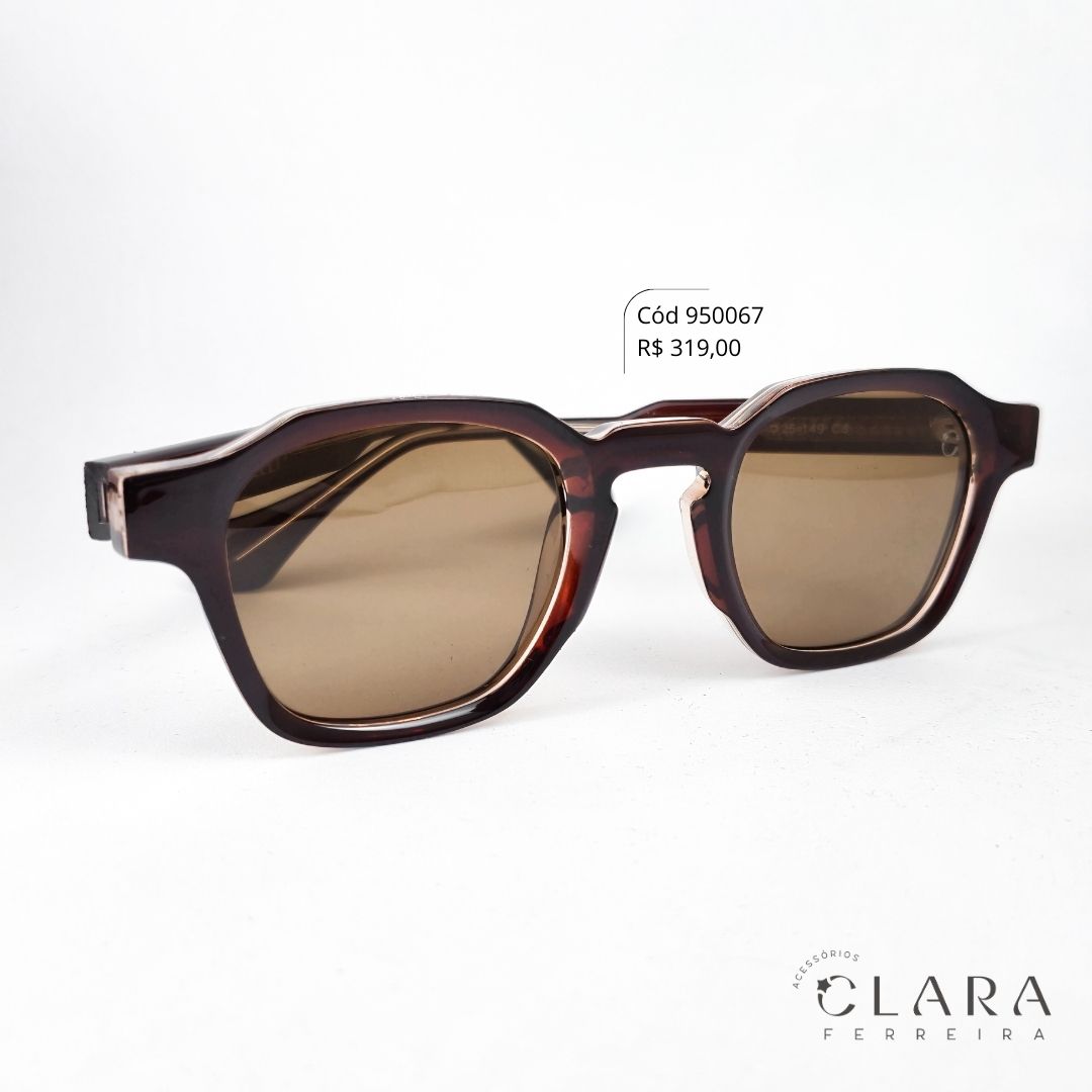Óculos Solar WAYFARER MARROM - INSPIRAÇÃO RAY-BAN - Lente Anti-impacto Polarizada - BK1001-C8