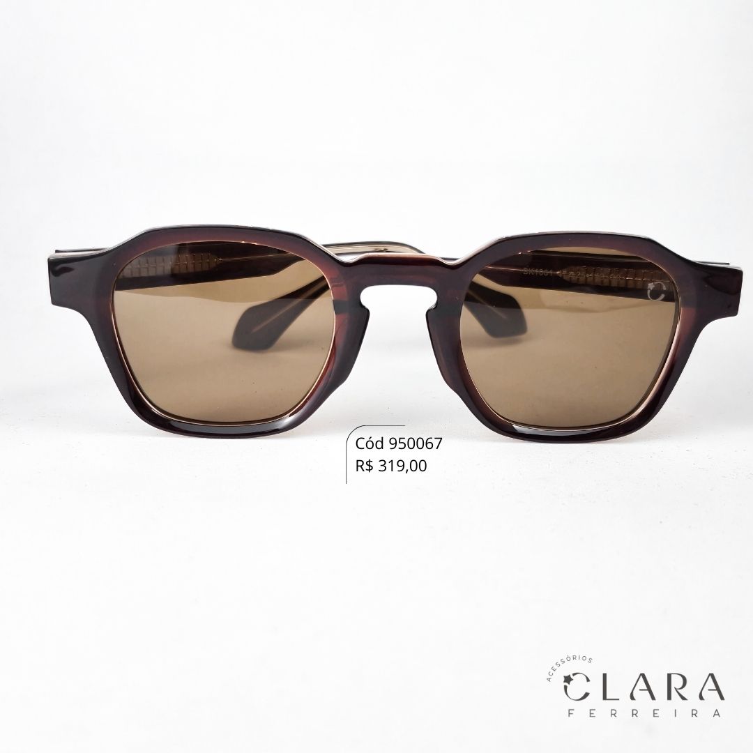 Óculos Solar WAYFARER MARROM - INSPIRAÇÃO RAY-BAN - Lente Anti-impacto Polarizada - BK1001-C8