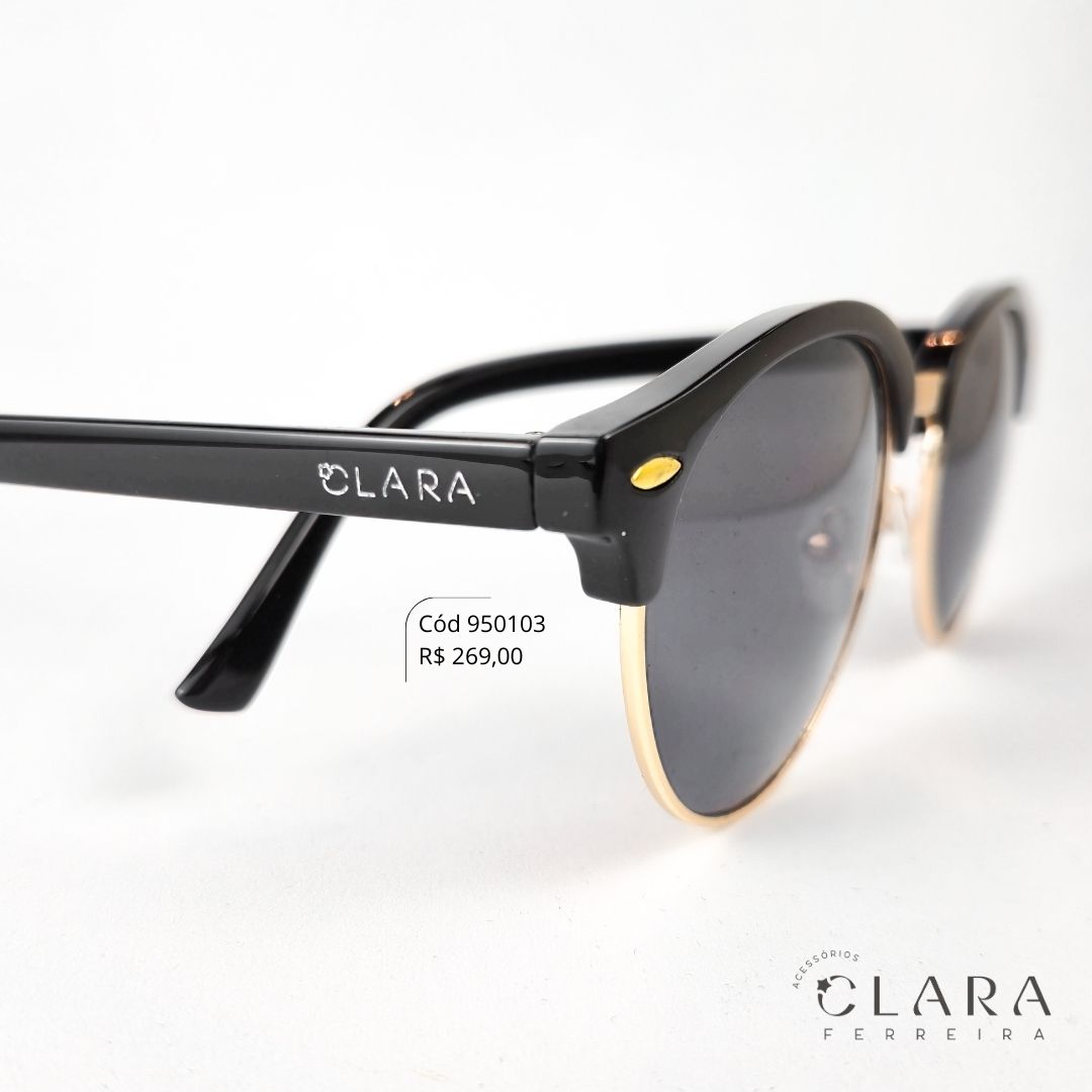 Óculos Solar BROWLINE MARROM - INSPIRAÇÃO RAY-BAN - Lente Resina - HP4591-C3