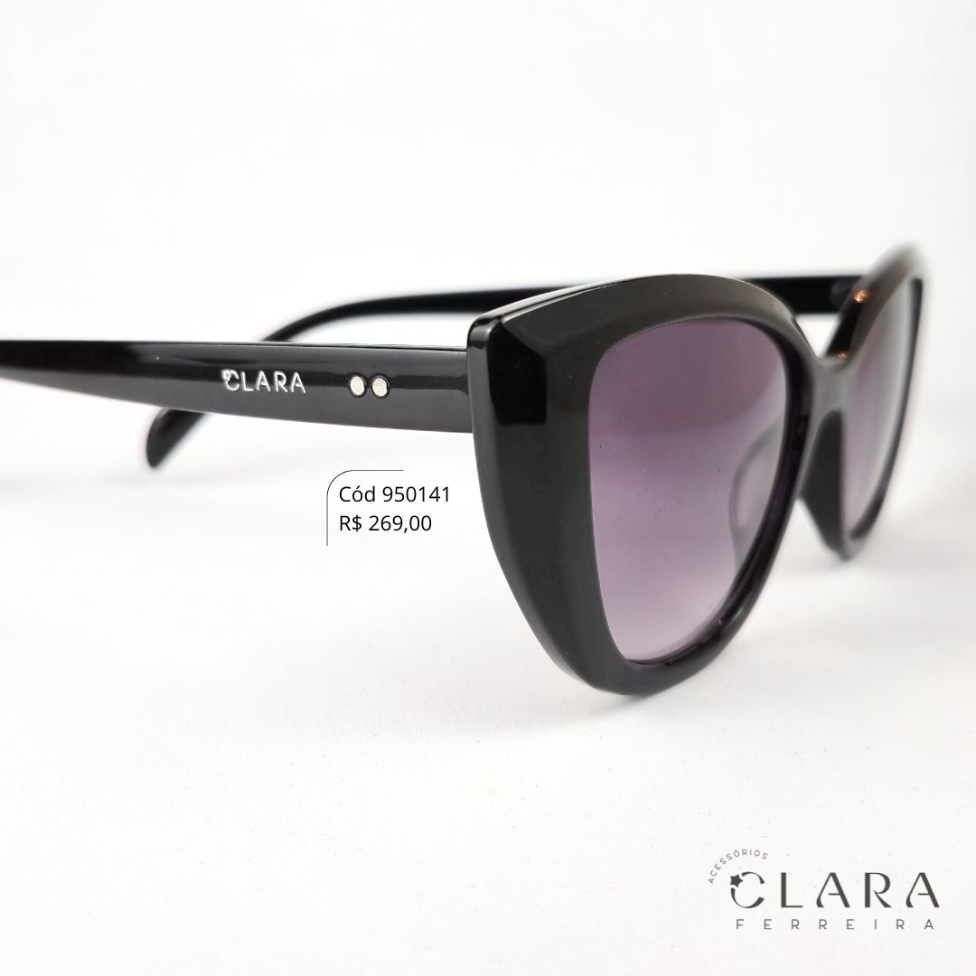 Óculos Solar REDONDO PRETO – INSPIRAÇÃO GUCCI - Lente Resina - OM50663-C1