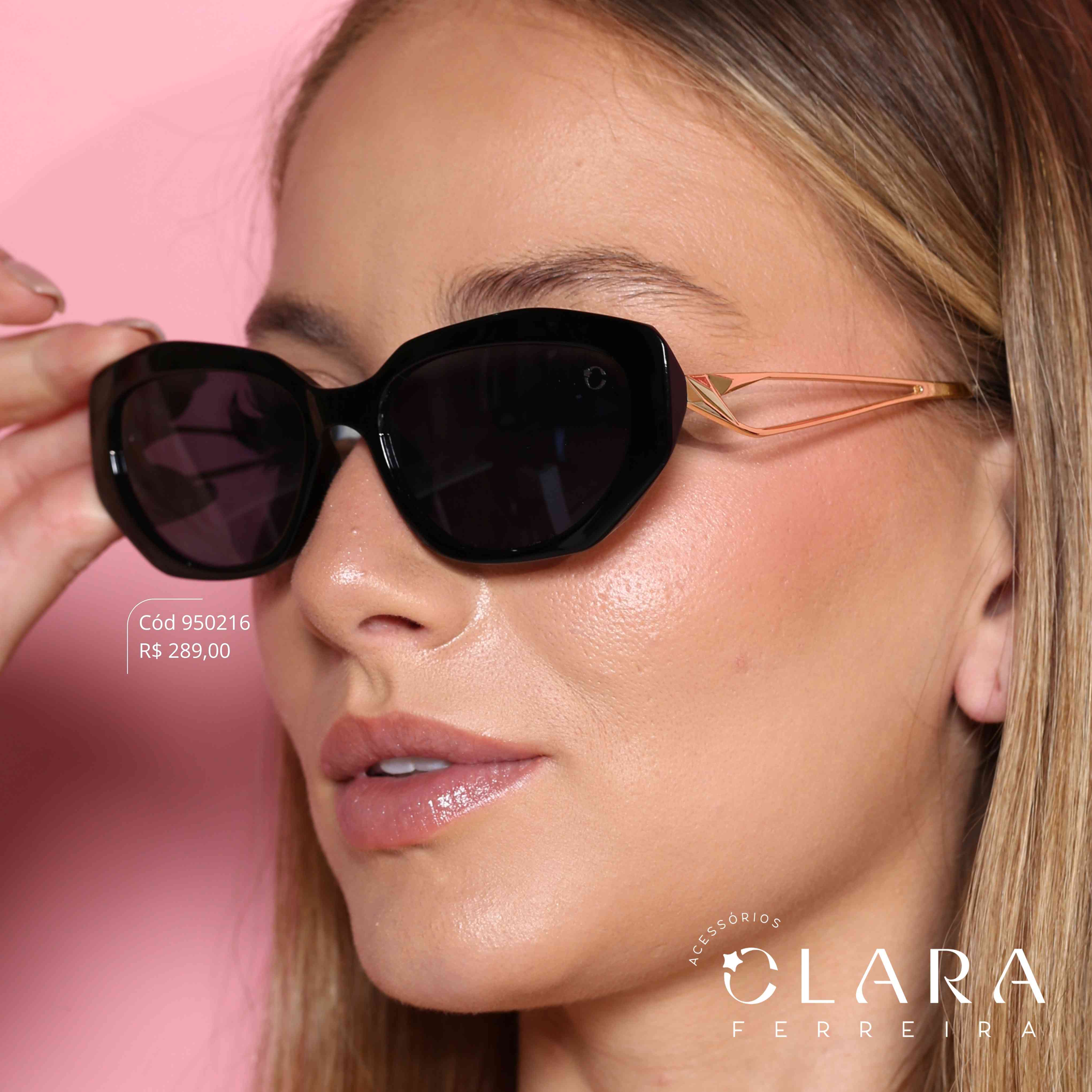 Óculos Solar RETRO PRETO - INSPIRAÇÃO TIFFANY  - Lente Resina - CY59102-C1