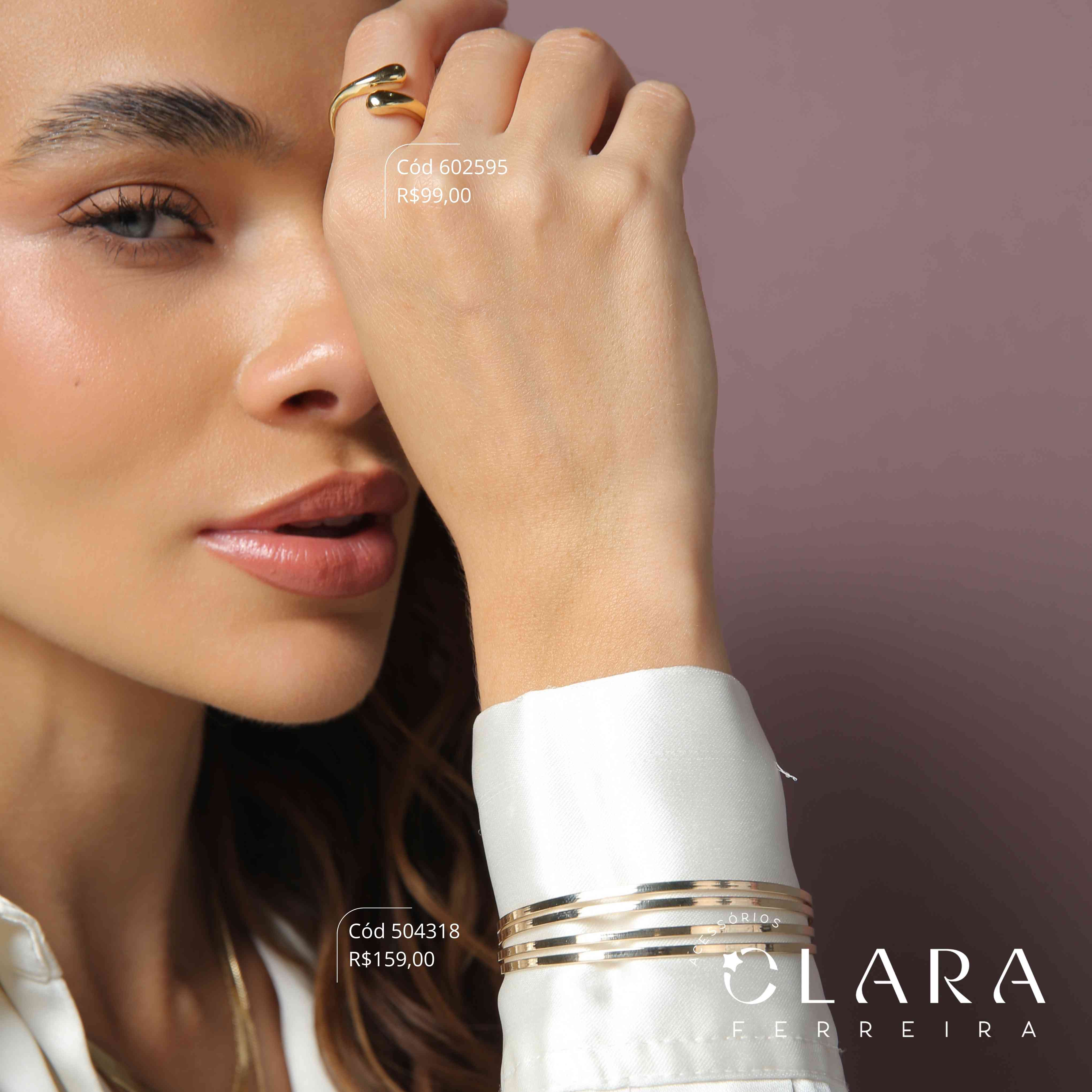 ANEL AJUSTAVEL GOTA FINA - LINHA ORGÂNICOS  - Dourado