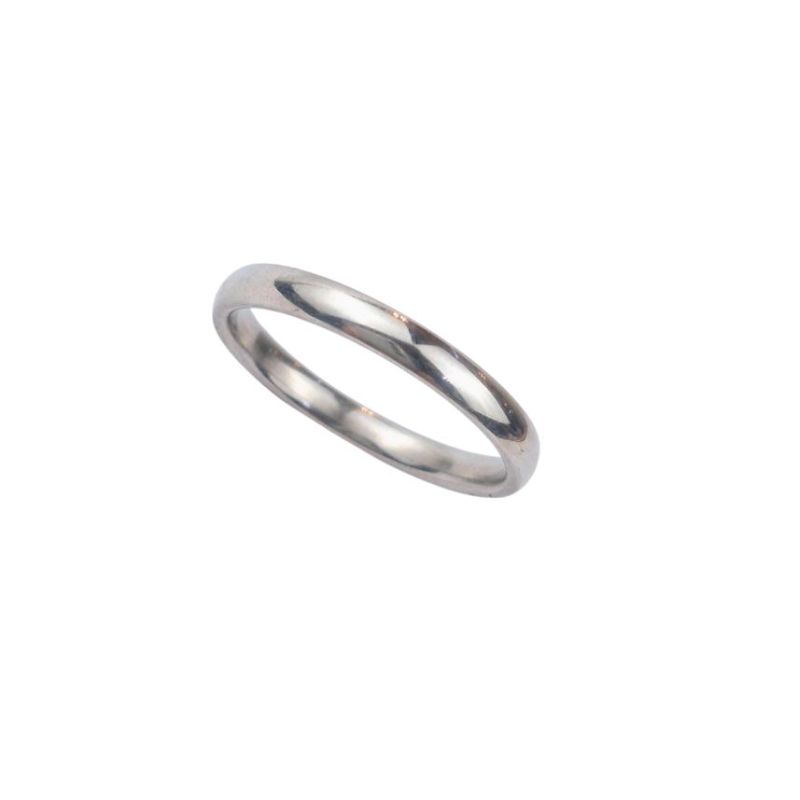 ANEL ALIANÇA AÇO INOX ANATÔMICA ABAULADA 3MM - Número 16/17