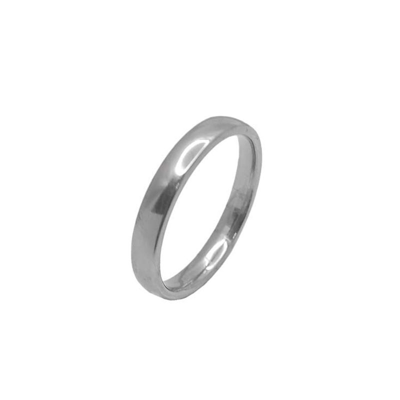 ANEL ALIANÇA AÇO INOX ANATÔMICA ABAULADA 4,5MM - Número 32/33