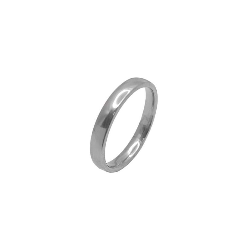 ANEL ALIANÇA AÇO INOX ANATÔMICA ABAULADA 4,5MM - Número 14/15