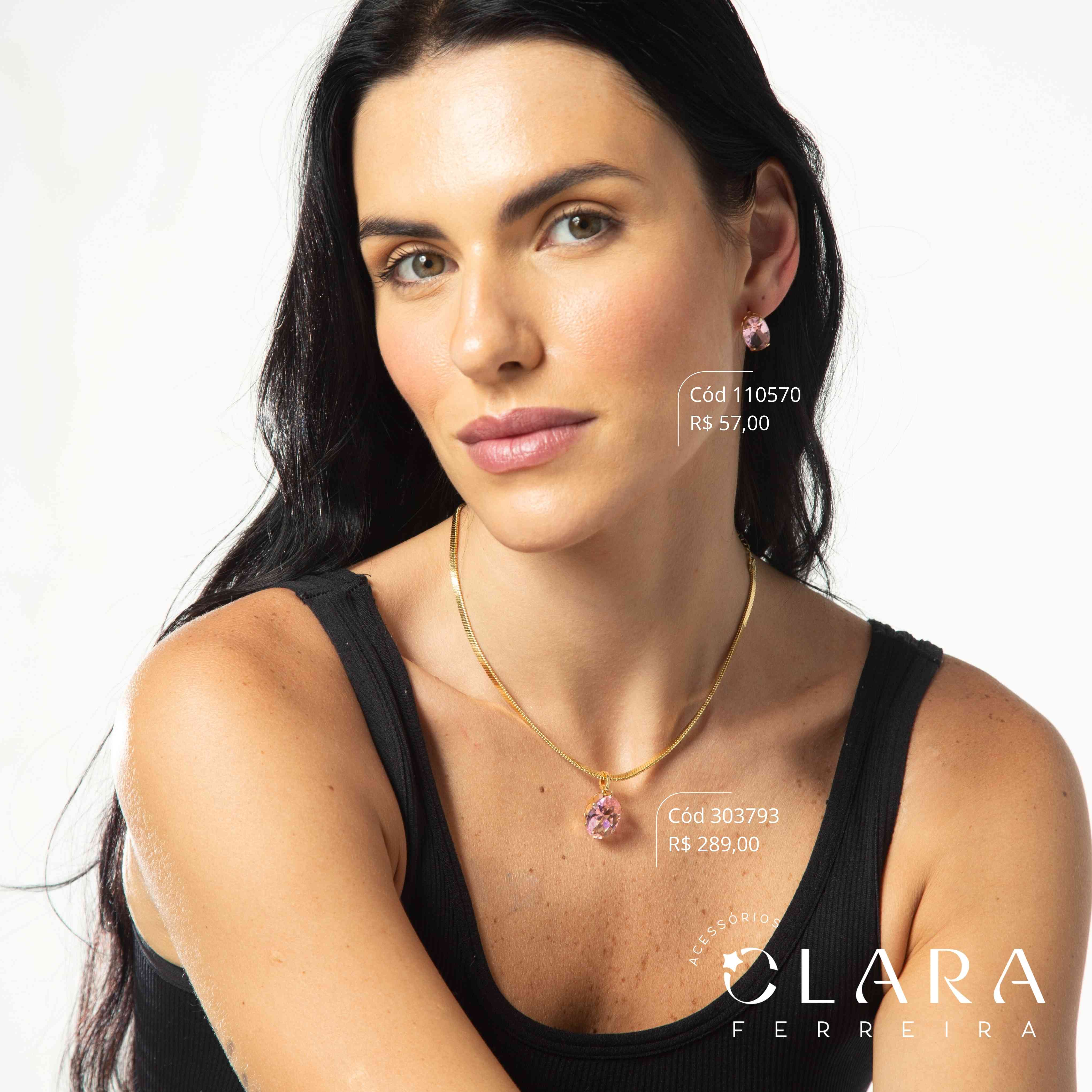 COLAR VENEZIANA C/ PINGENTE ZIRCÔNIA GOTA 14MM C/ CONTRA ARGOLA MICROZIRCÔNIAS - 45CM - Dourado